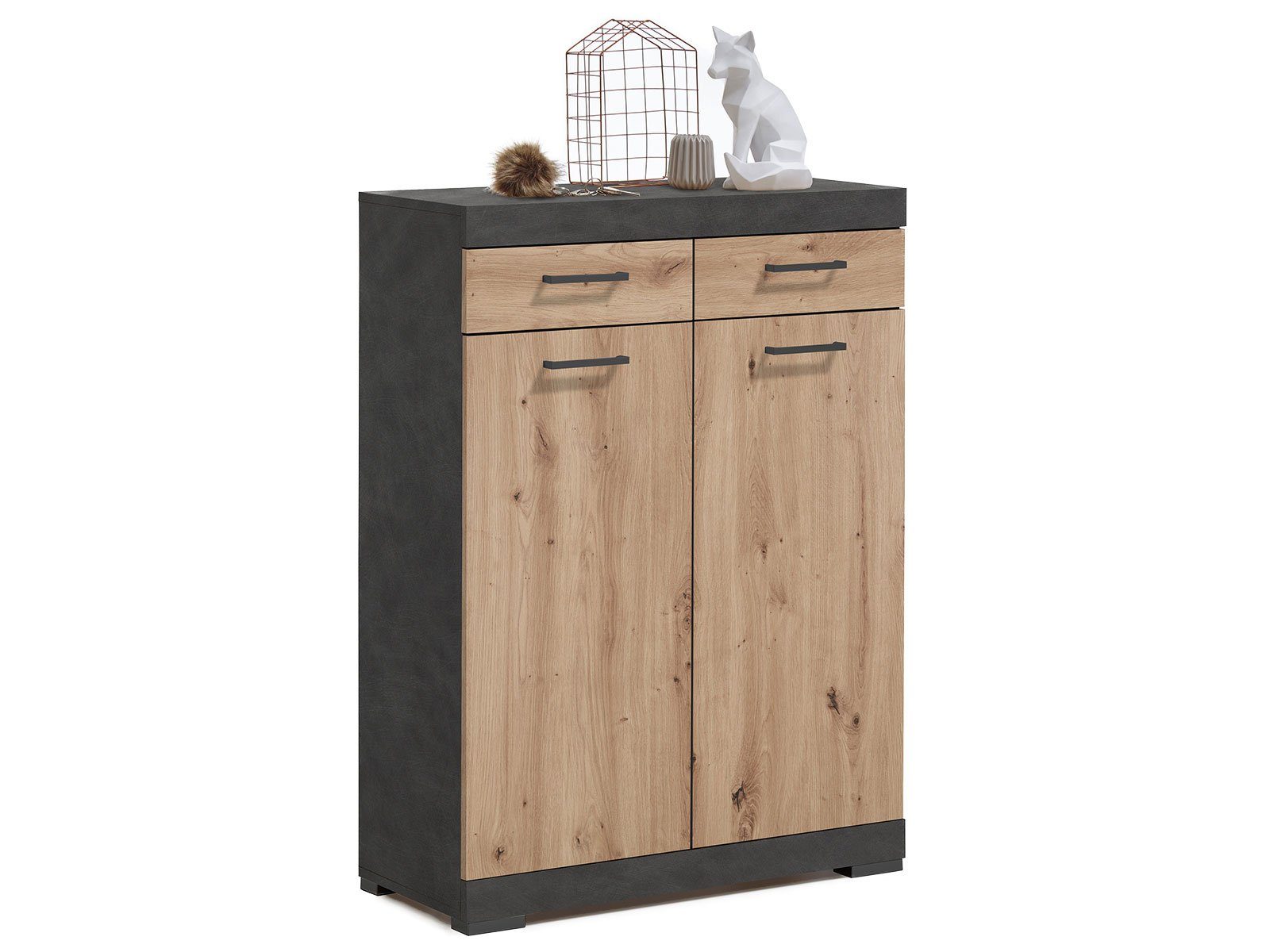 FMD Möbel Schuhschrank 80 x 109,5 x 35 cm (B/H/T)