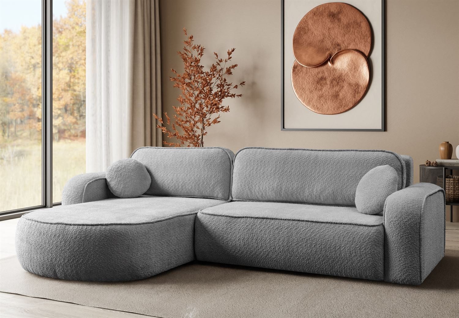 Lookway Ecksofa VENUS II mit Schlaffunktion und Bettkasten, Breite: 275 cm