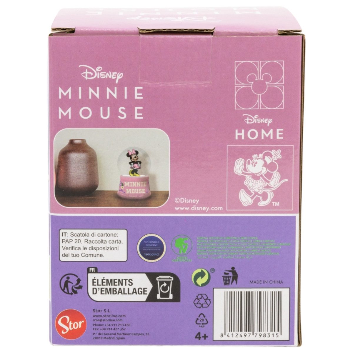 Disney Minnie Mouse Schneekugel Schneekugel aus Glas für Sammlung Deko und Kinderzimmer (1 St)