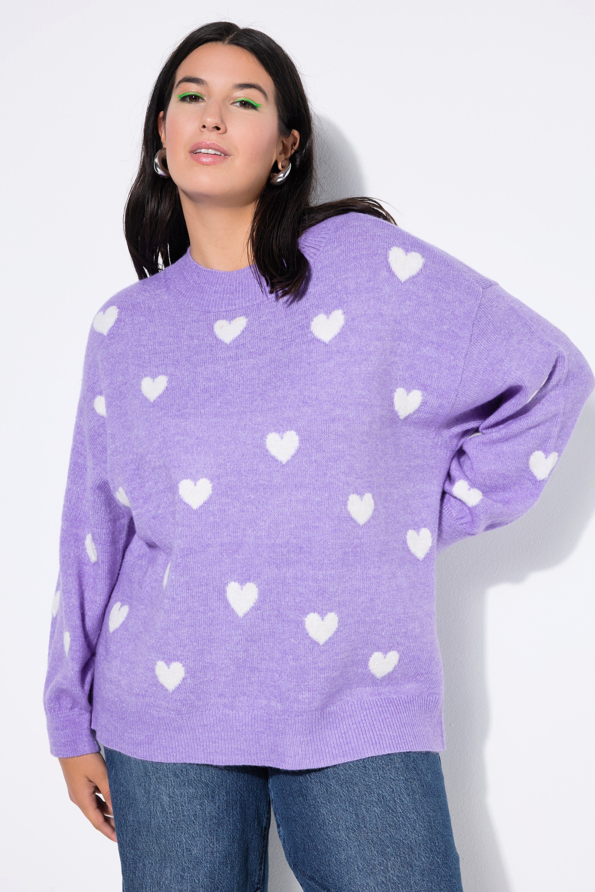 Strickpullover Pullover Oversize Shape Hearts