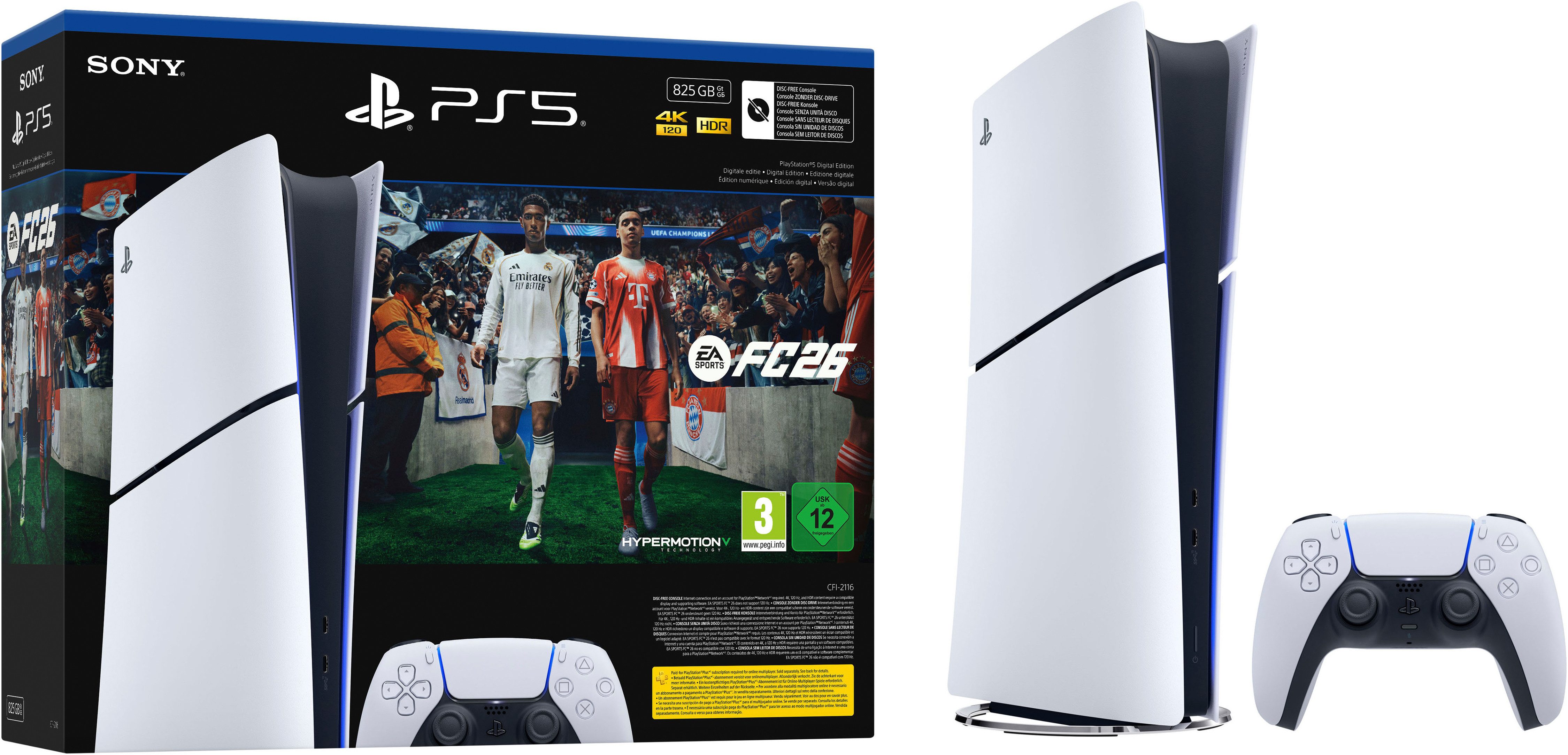 PlayStation 5 PS5 Digital Edition (Slim) - EA Sports FC 26, Digital Edition (Slim) - EA Sports FC 26 Bundle