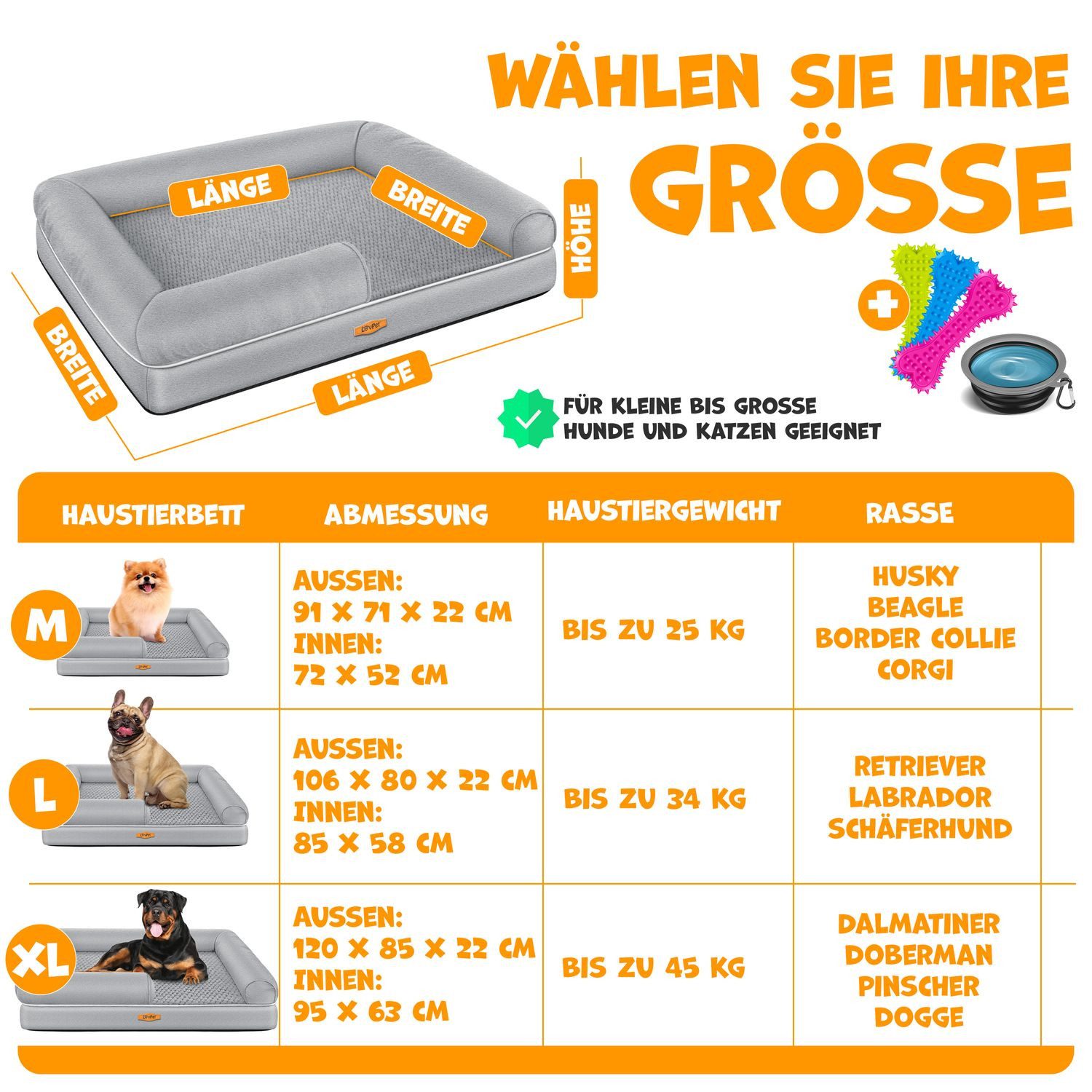 Lovpet Tierbett, Orthopädisches Hundebett Hundekissen Hundekorb günstig online kaufen
