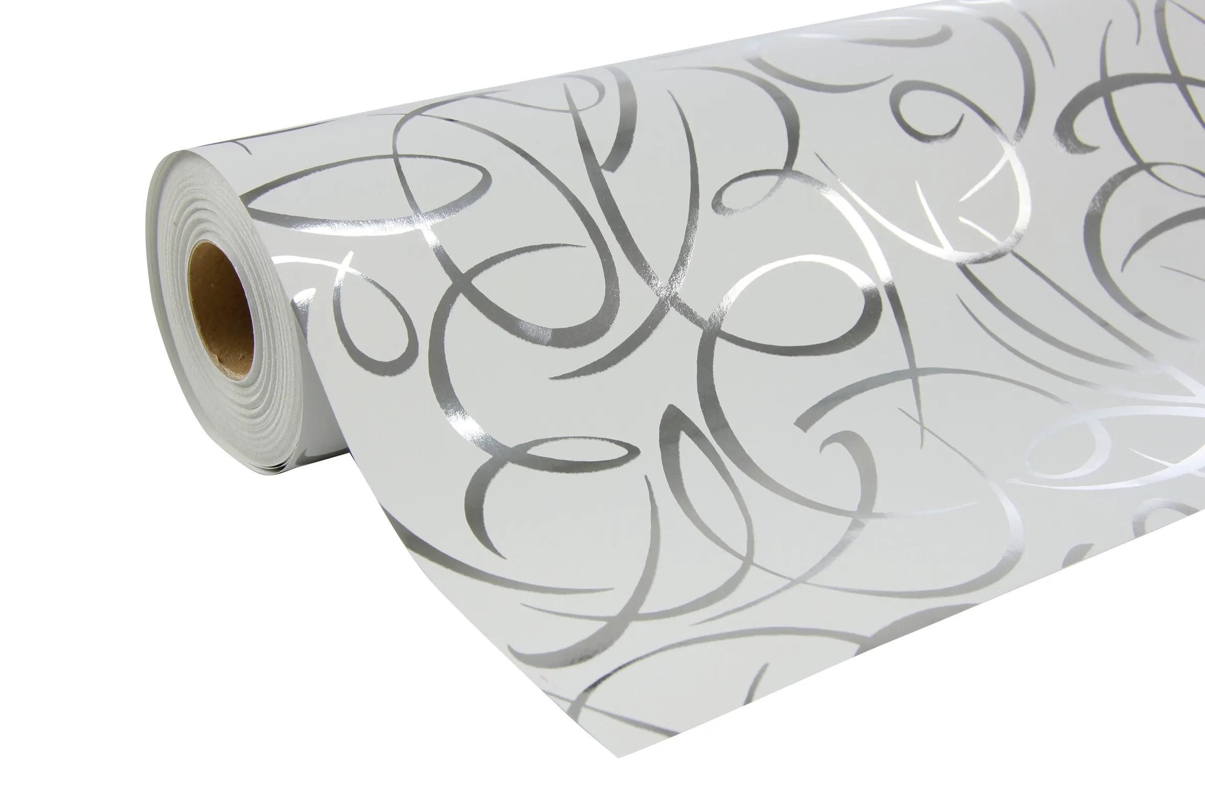 CLAIREFONTAINE Geschenkpapier Geschenkpapier Premium 80g, Rolle 50x0,70m Silber 211893C, Rolle