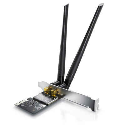 CSL Netzwerk-Adapter, 1200 Mbit WLAN PCIe Netzwerkkarte 2,4 Ghz und 5 Ghz 2x externe 5dbi WiFi Antennen