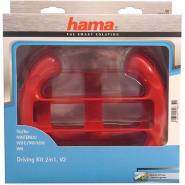 Hama Driving Set 2x Lenkrad Rot Wheel Controller Controller (2 St., für Nintendo Wii-U Wii / Mini)