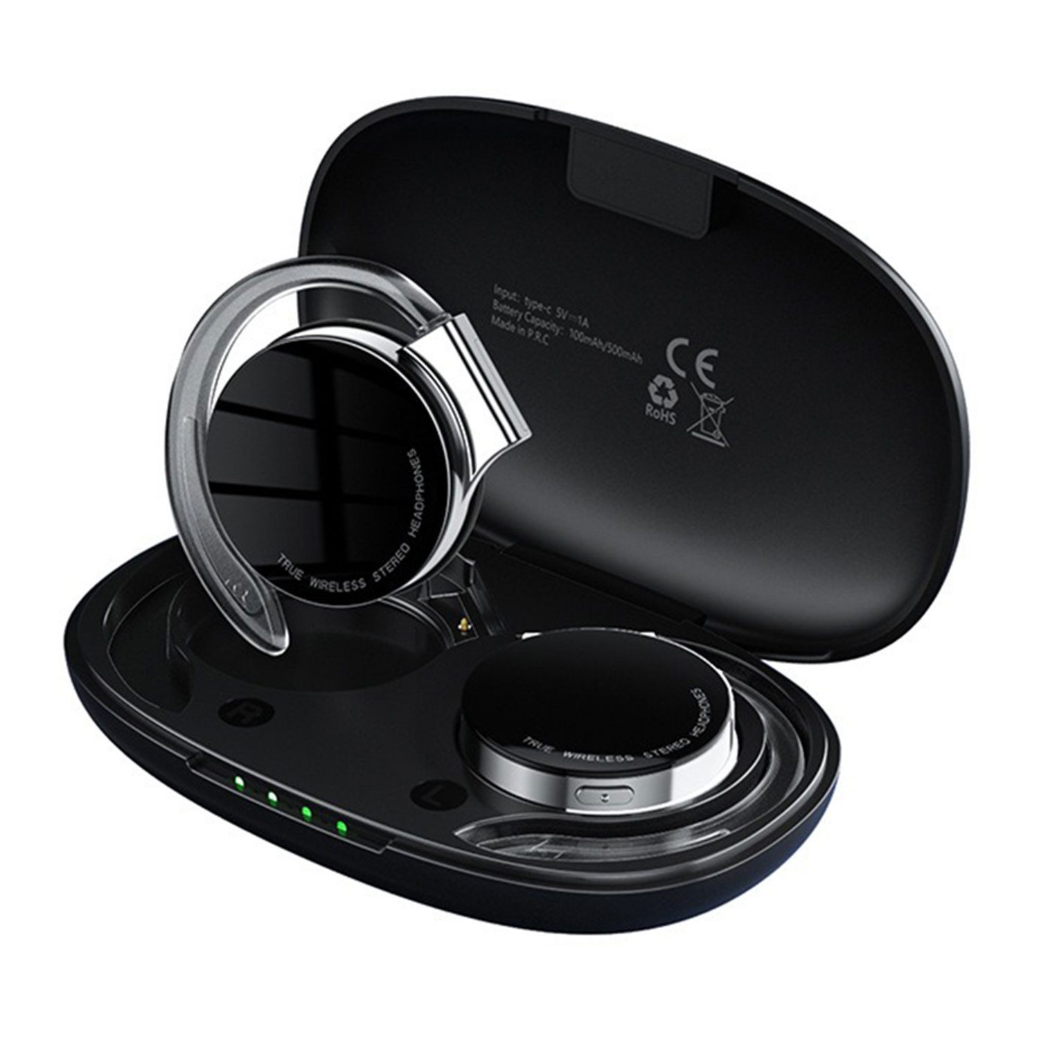 Refttenw Bluetooth-Headset,IPX5 wasserdicht,Active Noise Cancelling Bluetooth-Kopfhörer (Bluetooth, Leuchtendes Design bei Nacht)