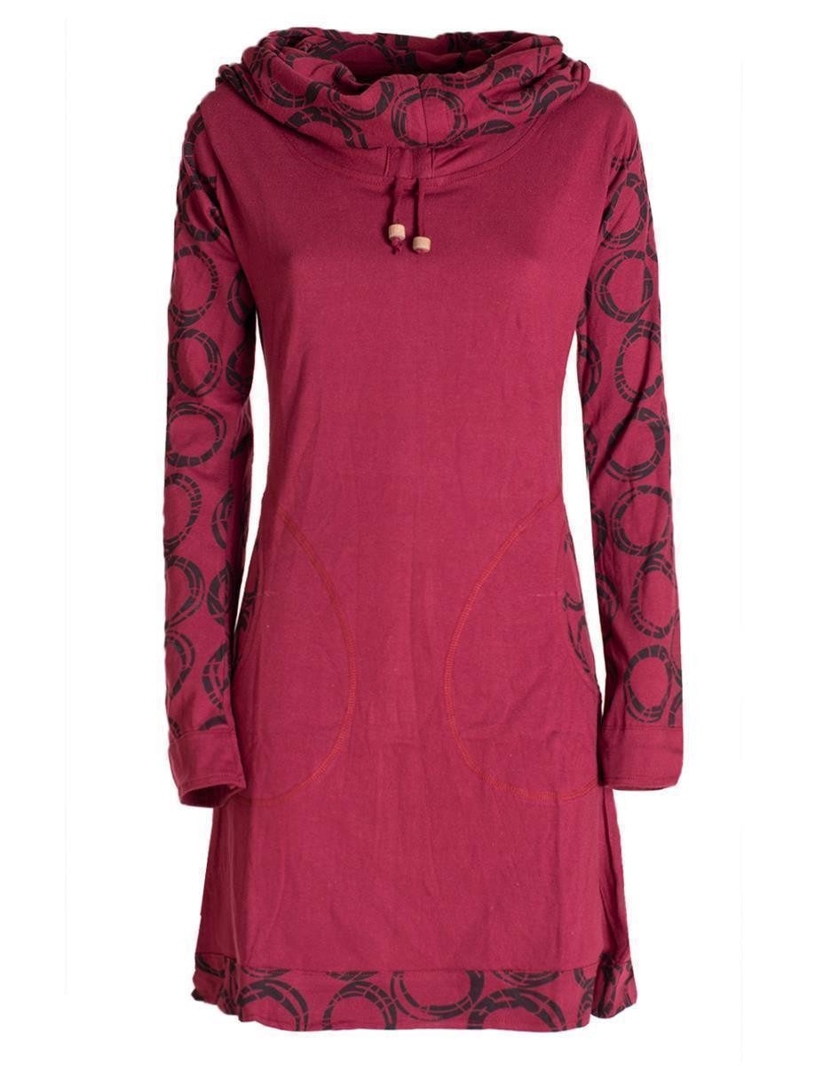 Vishes Jerseykleid Langarm Kleid Schal-Kleid Winterkleider günstig online kaufen