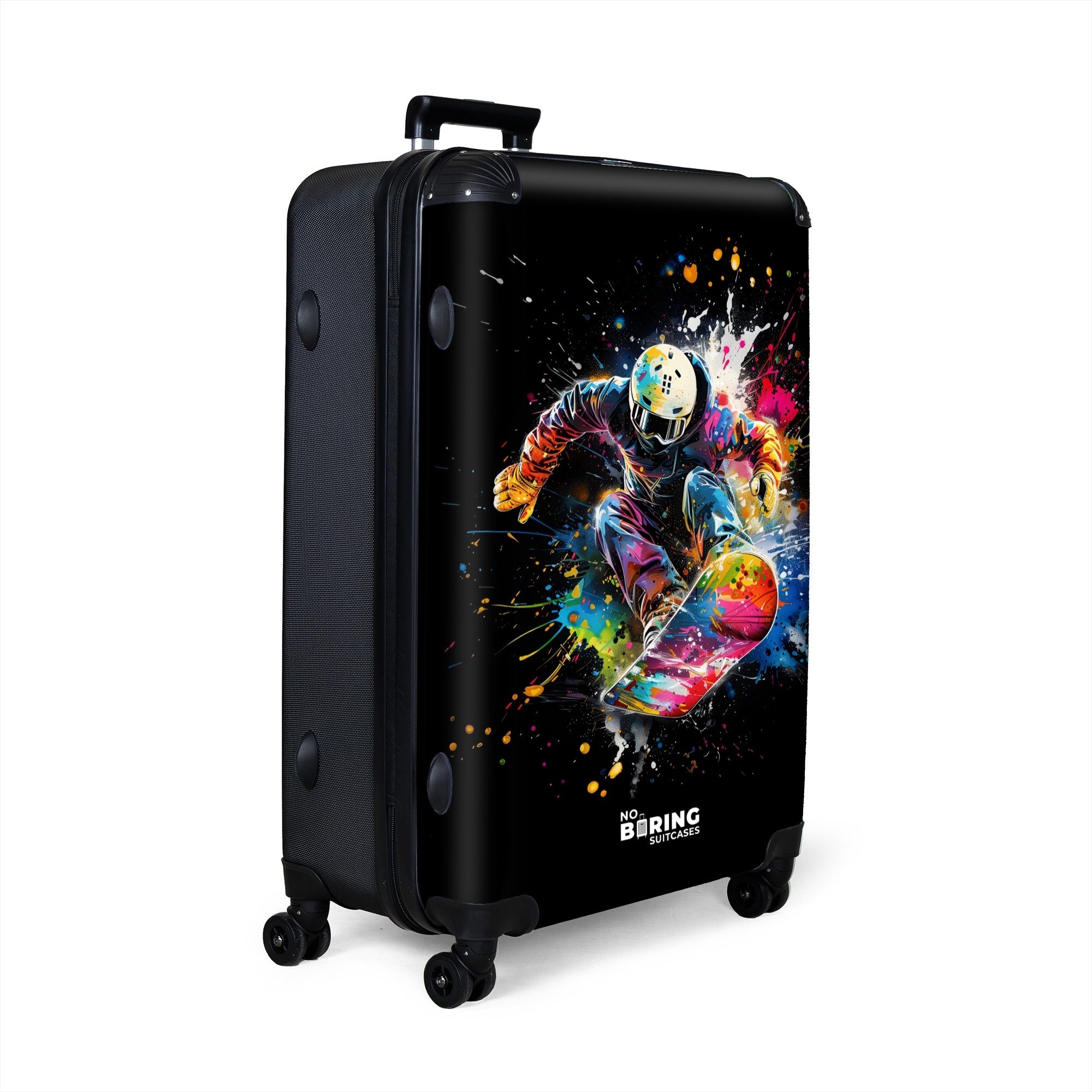 NoBoringSuitcases.com© Hartschalen-Trolley Snowboarder mit Graffiti 77 günstig online kaufen