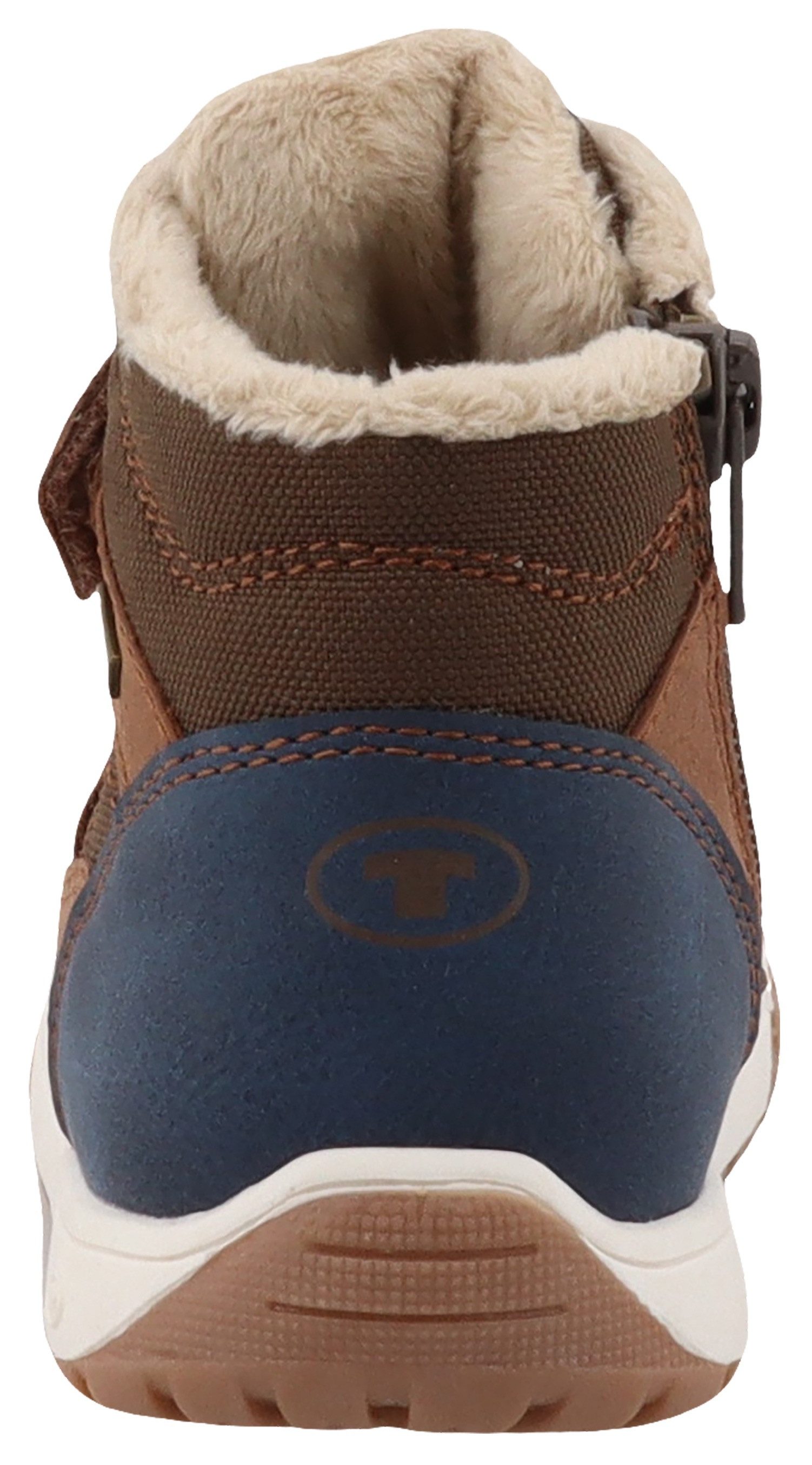 TOM TAILOR Winterboots, Klettschuh, High-Top-Sneaker, Outdoorschuh mit Kontrastnähten