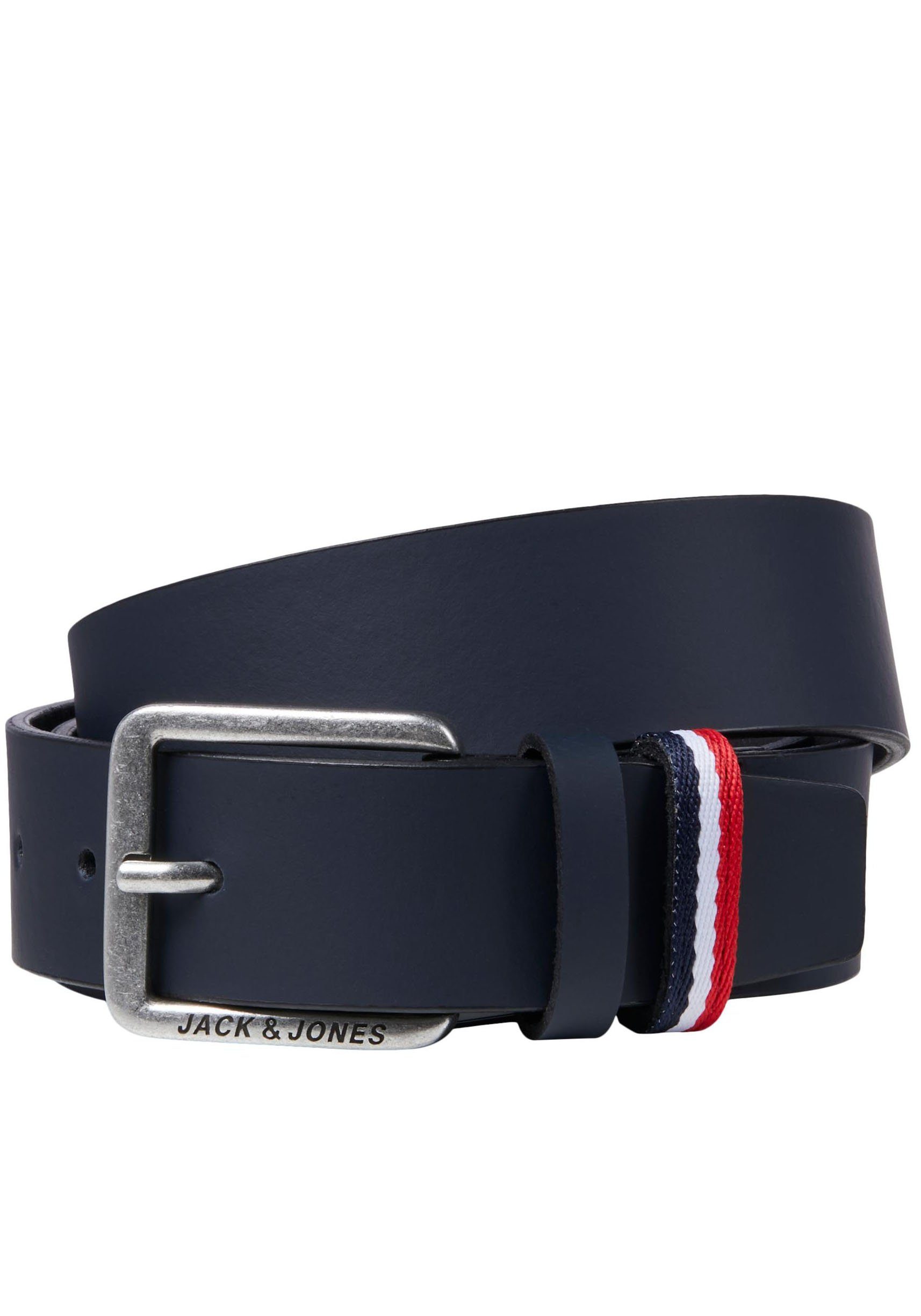 JACESPO Blazer Jack Jones Navy & Ledergürtel BELT