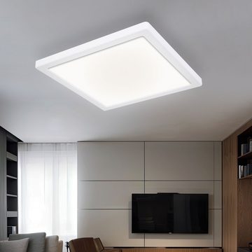Globo LED Deckenleuchte, LED-Leuchtmittel fest verbaut, Kaltweiß, Warmweiß, Neutralweiß, Tageslichtweiß, LED Deckenleuchte Wohnzimmerlampe Kunststoff weiß CCT B 29,1 cm