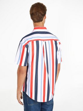 Tommy Jeans Kurzarmhemd TJM RLX STRIPES SHIRT mit mehrfarbigen Streifen