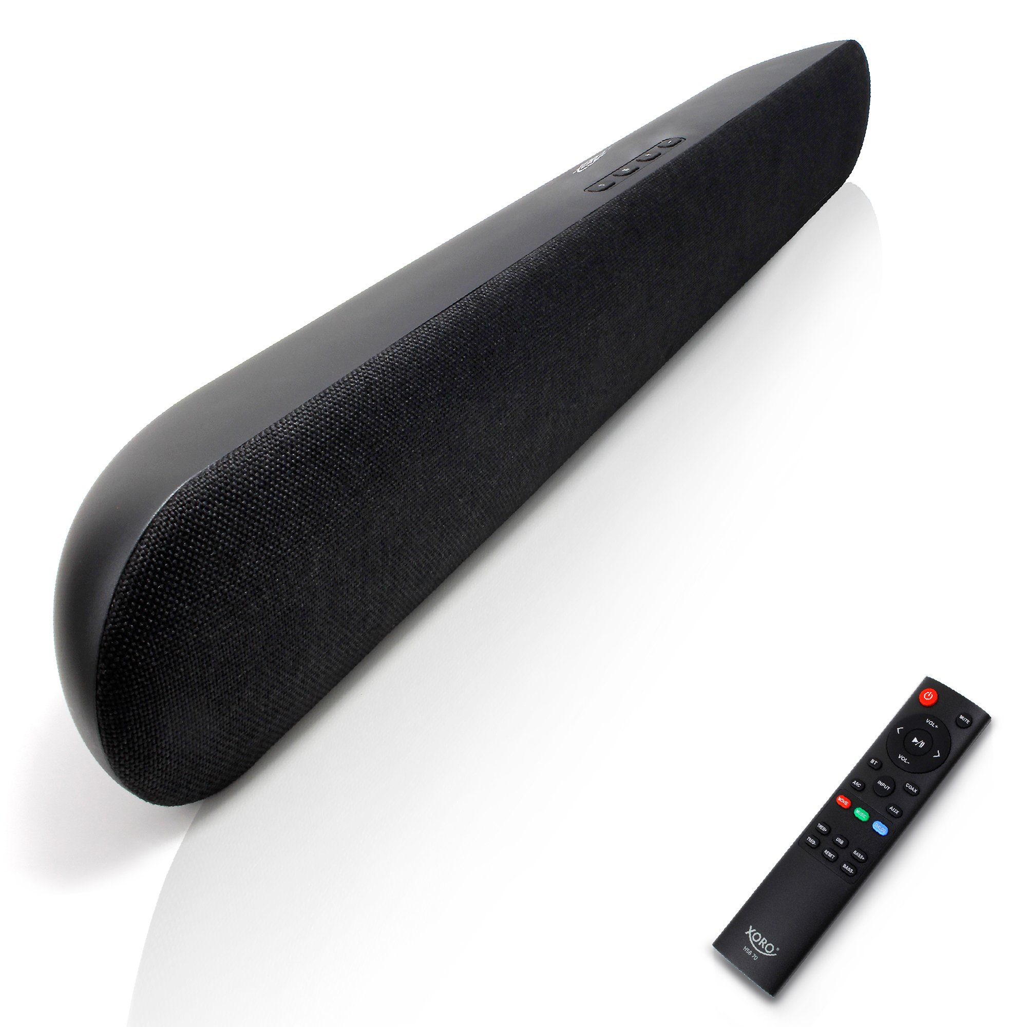 Xoro HSB 70 2.0 Soundbar USB Anschluss Bluetooth HDMI ARC Soundbar 2 (60 W, Kraftvolle 60‑W‑Soundbar mit HDMI ARC und integriertem USB‑Player)