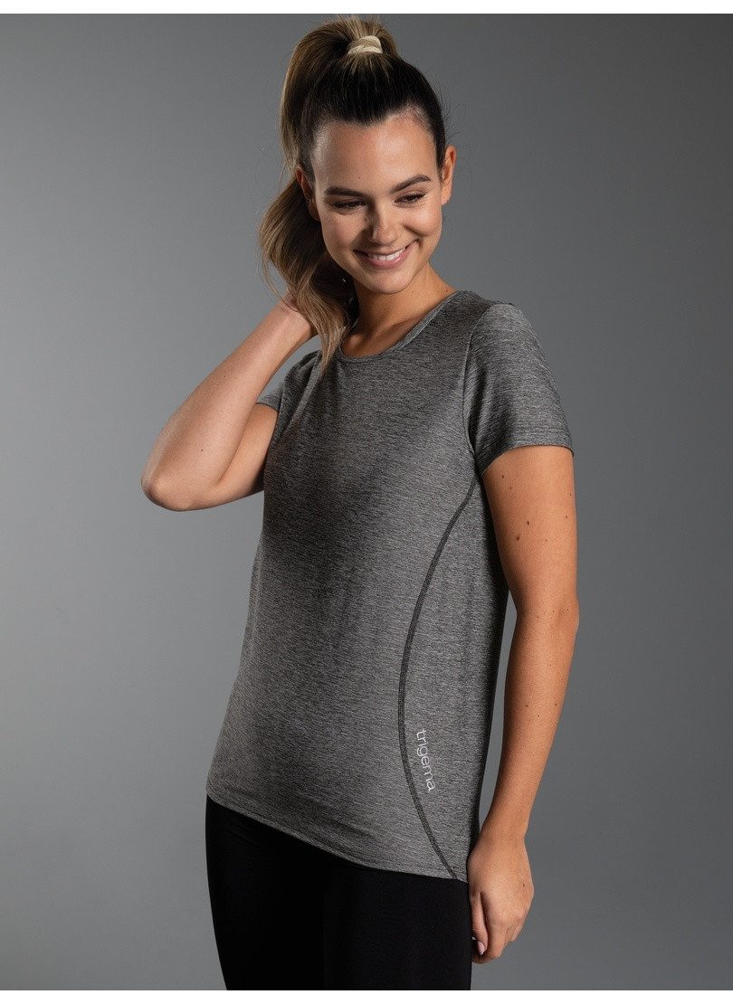 Trigema Poloshirt TRIGEMA Sportshirt in Melange-Optik (1-tlg)