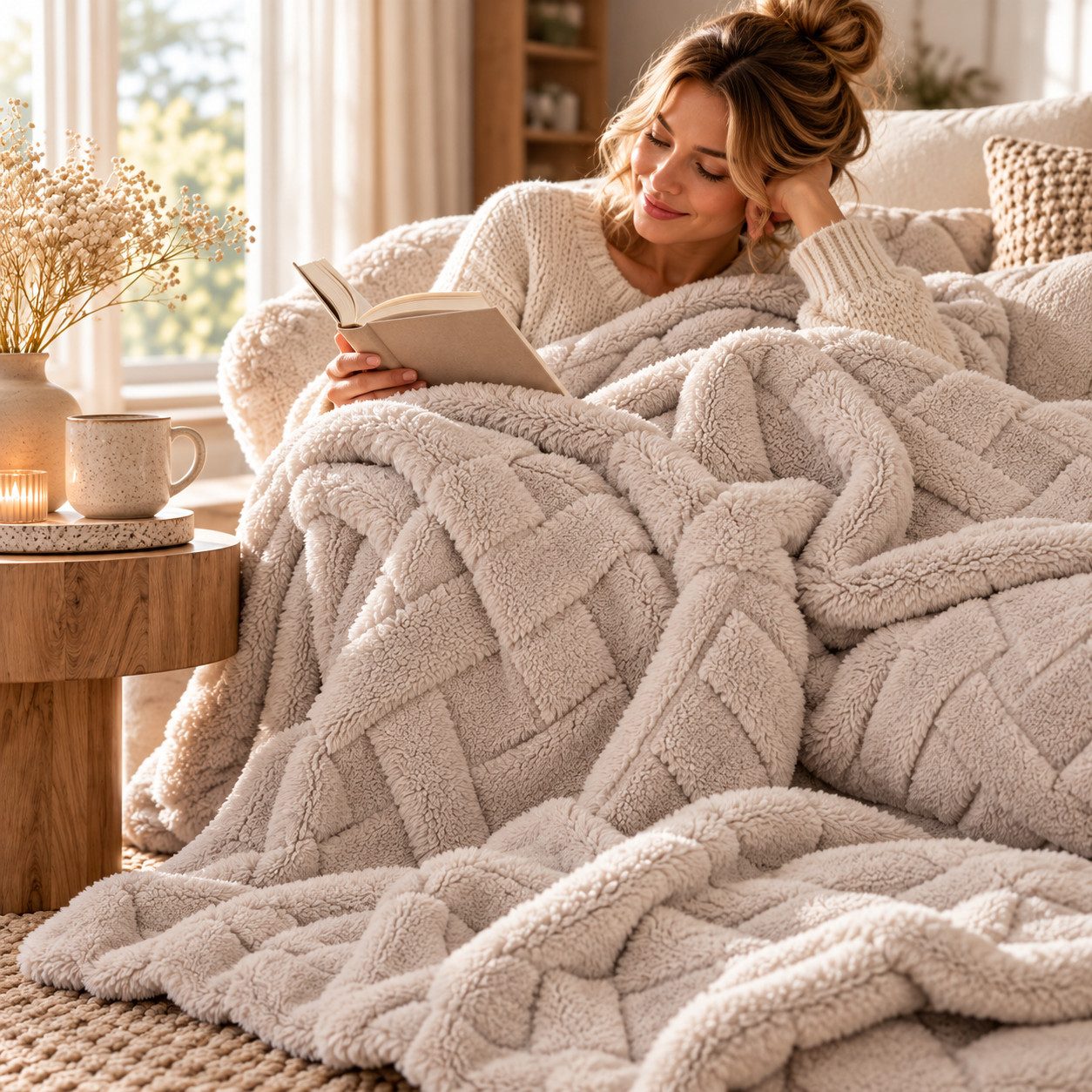 Wohndecke CARO, Design91, Karierte Kuscheldecke ideales Geschenk Weiche, warme Decke
