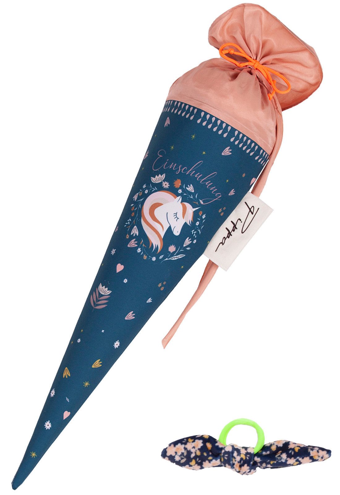 coopz Schultüte Einhorn Nr. 1 70 cm Textil Handmade Personalisierung möglich – Bild 5 von 5