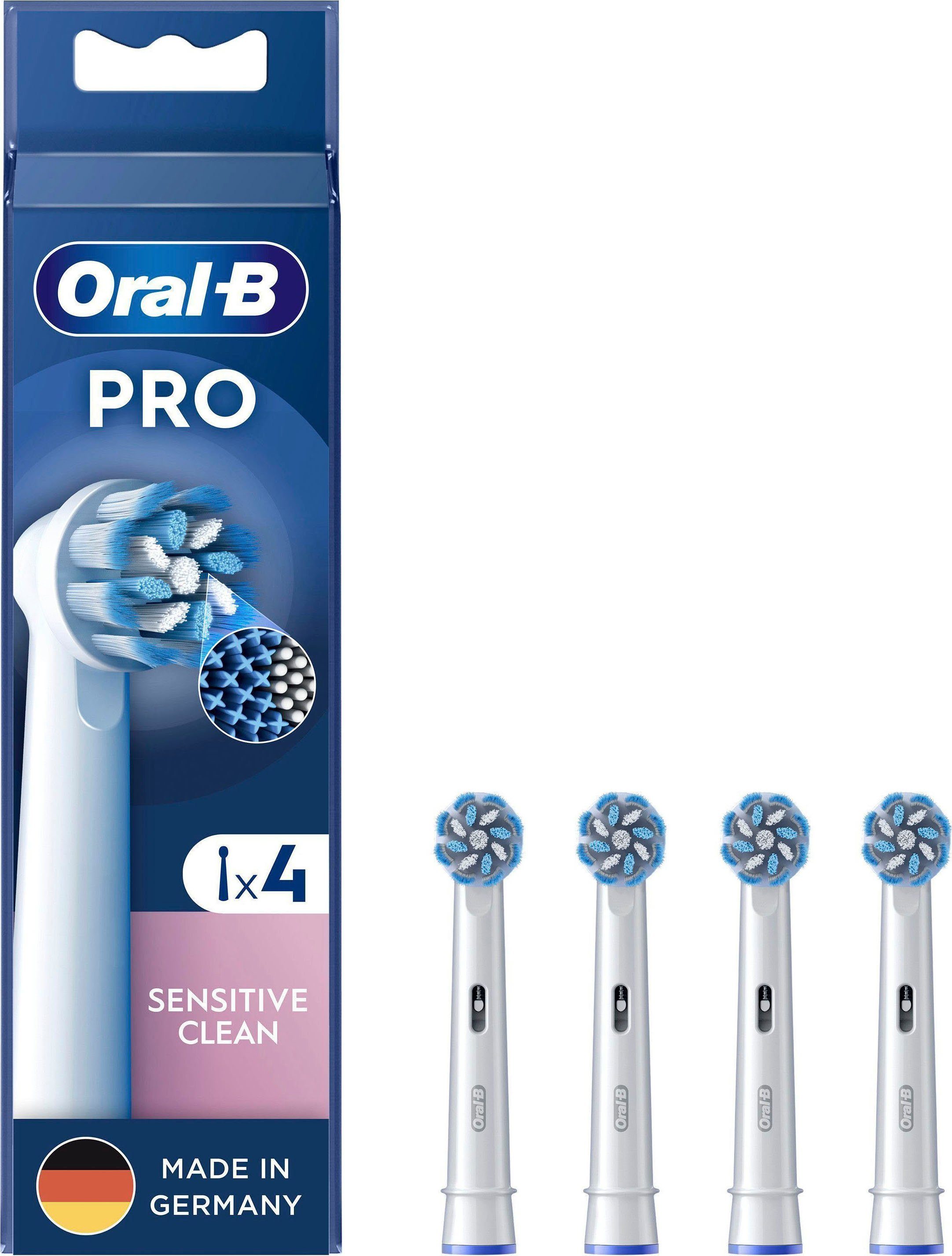 Oral-B Aufsteckbürsten Pro Sensitive Clean, X-förmige Borsten