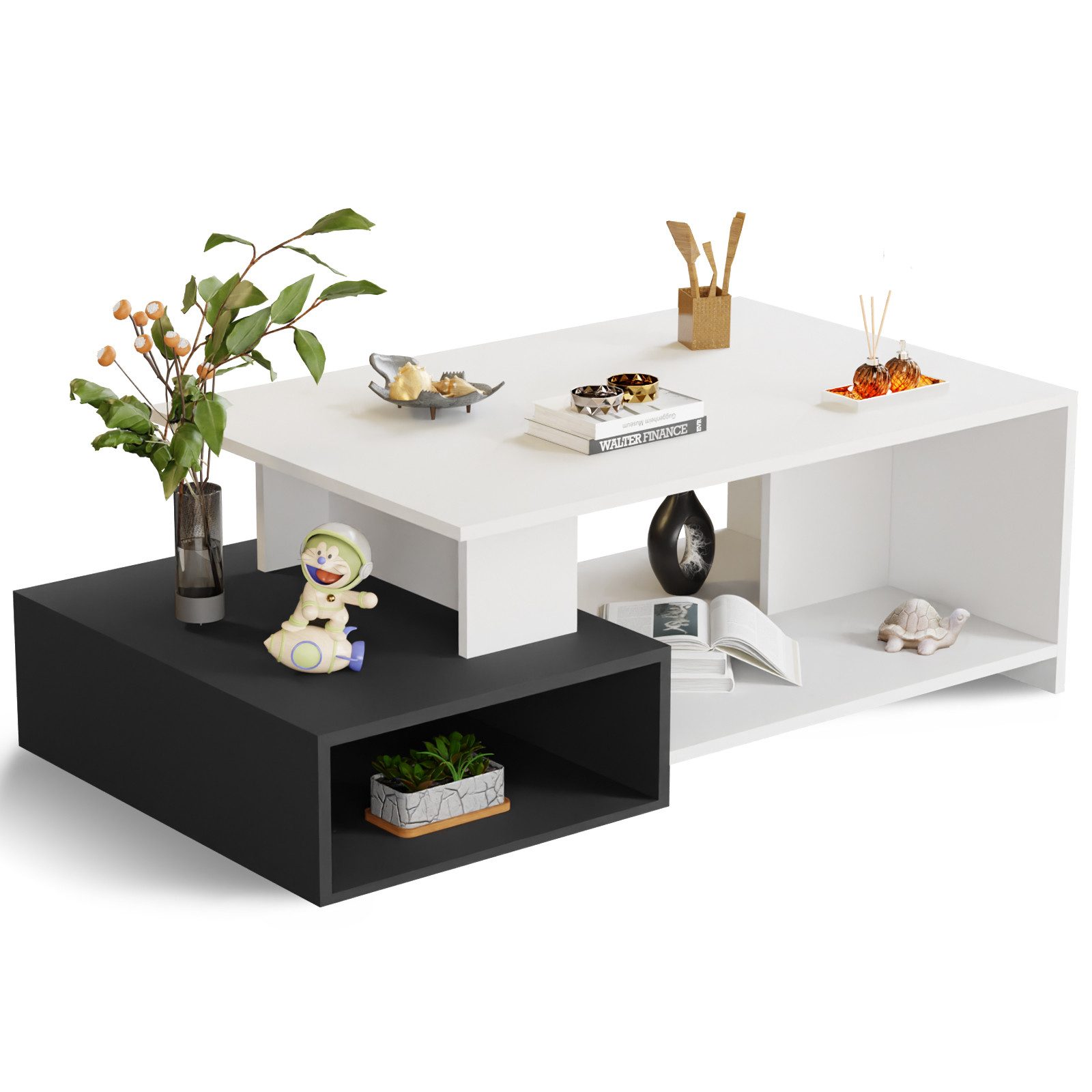ROYGBIV Couchtisch weiß, Wohnzimmertisch holz modern, günstig online kaufen