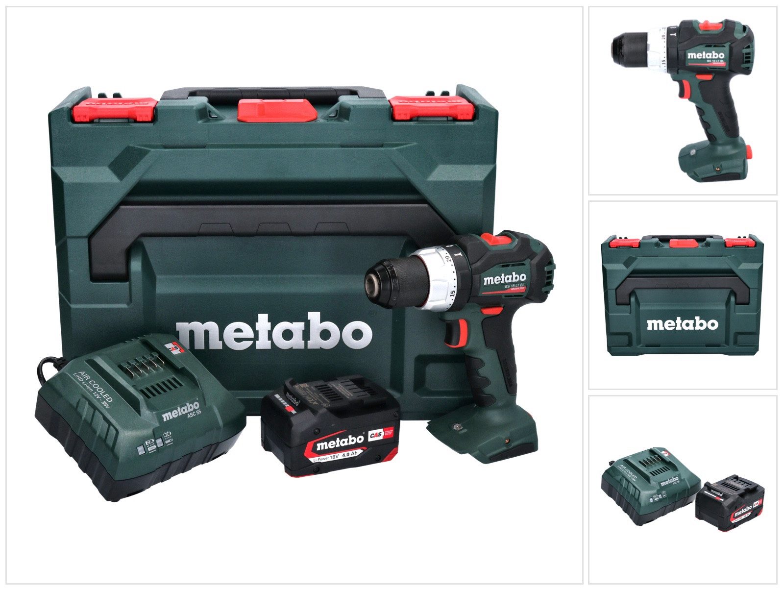 metabo Akku-Schrauber BS 18 LT BL Akku Bohrschrauber 18 V 75 Nm Brushless + 1x Akku 4,0 Ah