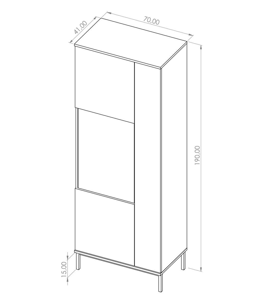 Einlegeböden, mit Scharniertüren Spanplatte Beautysofa Schrank) auf Vitrine Glas und (inklusive Querty 2x Weiß Standvitrine, Glaselemente,