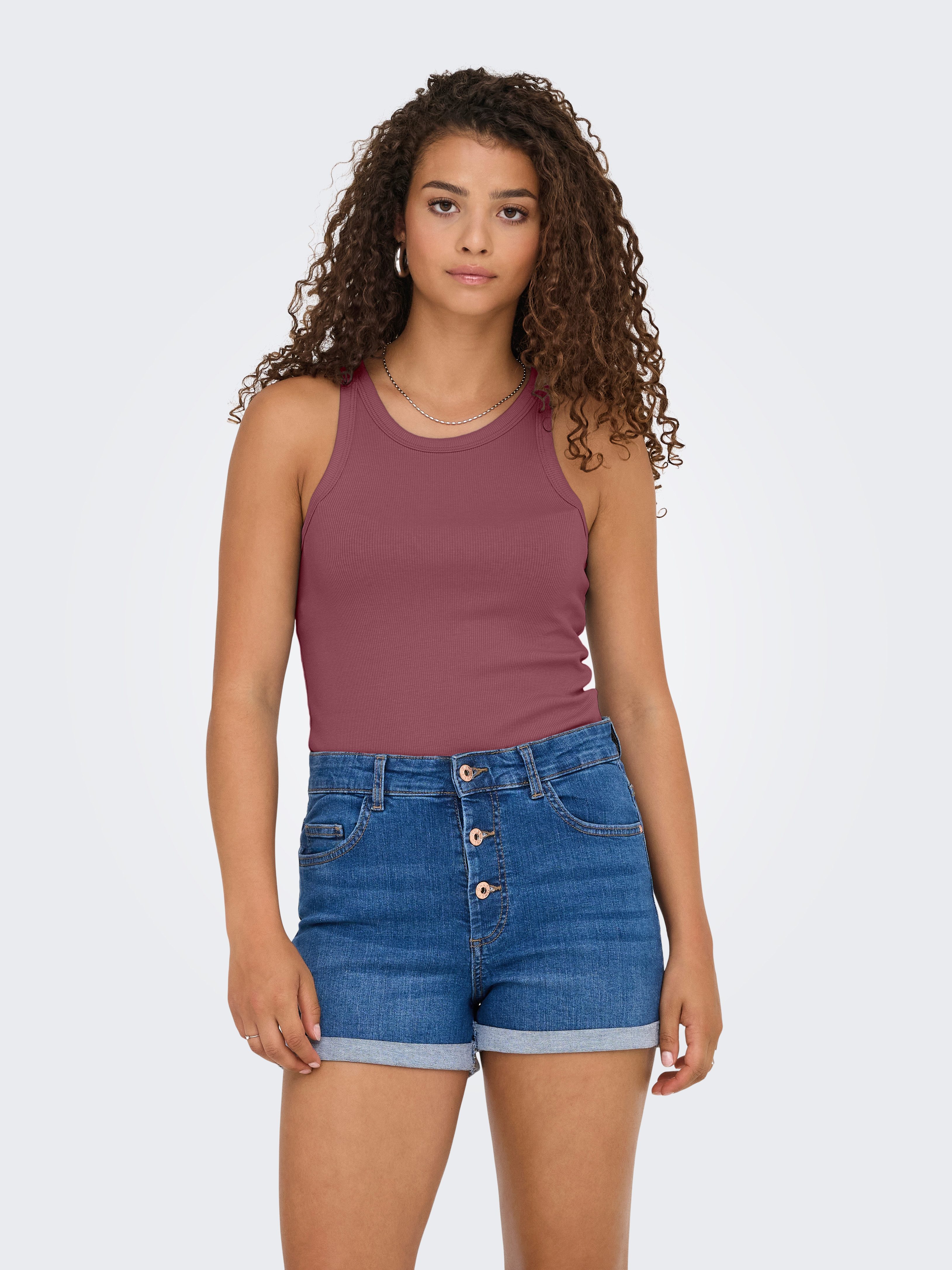 ONLY Tanktop ONLLINDSAY TANK TOP 2 PACK (Packung, 2-tlg) Baumwollmischung günstig online kaufen