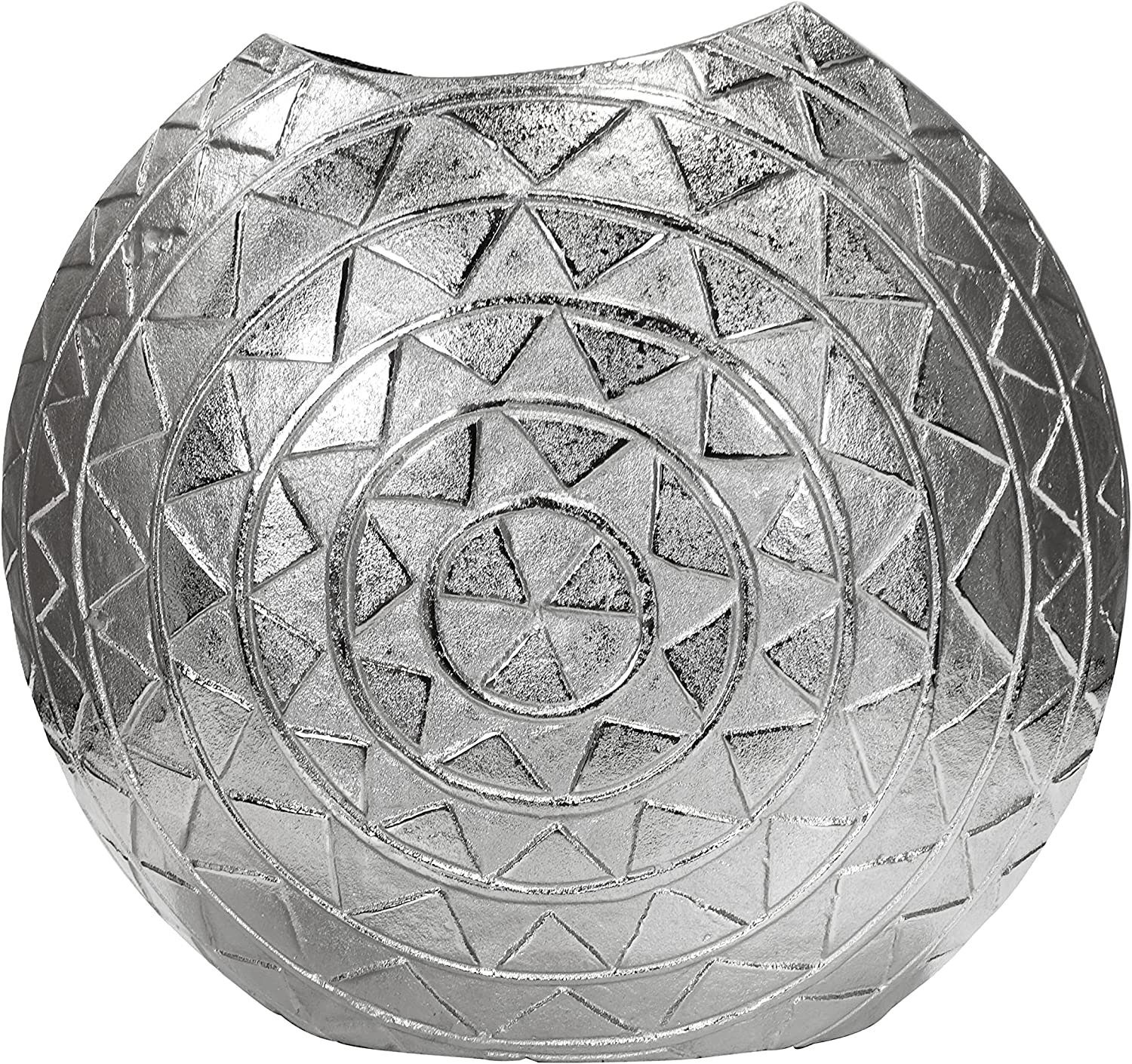 MichaelNoll Dekovase Vase Kunstblumen Dekovase Pflanztopf Aluminium Deko 43 cm / 51 cm