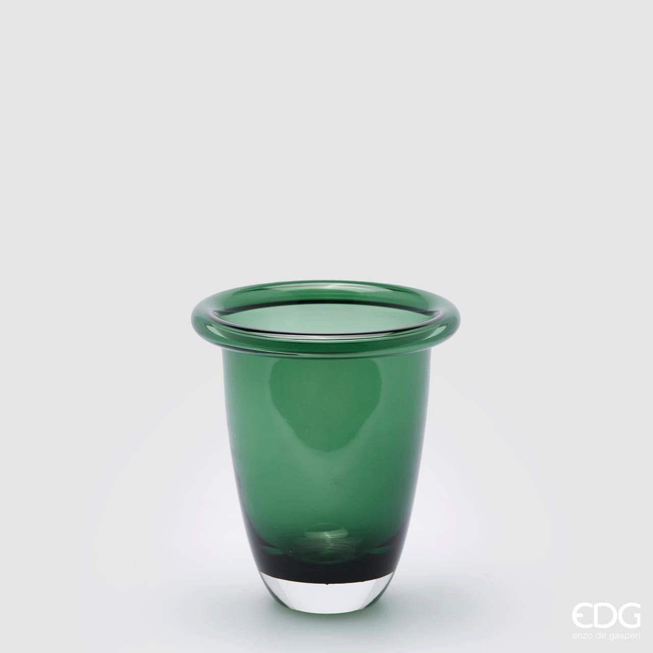 enzo de gasperi Dekovase Designklassiker Glasvase groß in 2 Farben H 18 cm Ø 16 cm (verschiedene Größen können kombiniert werden)