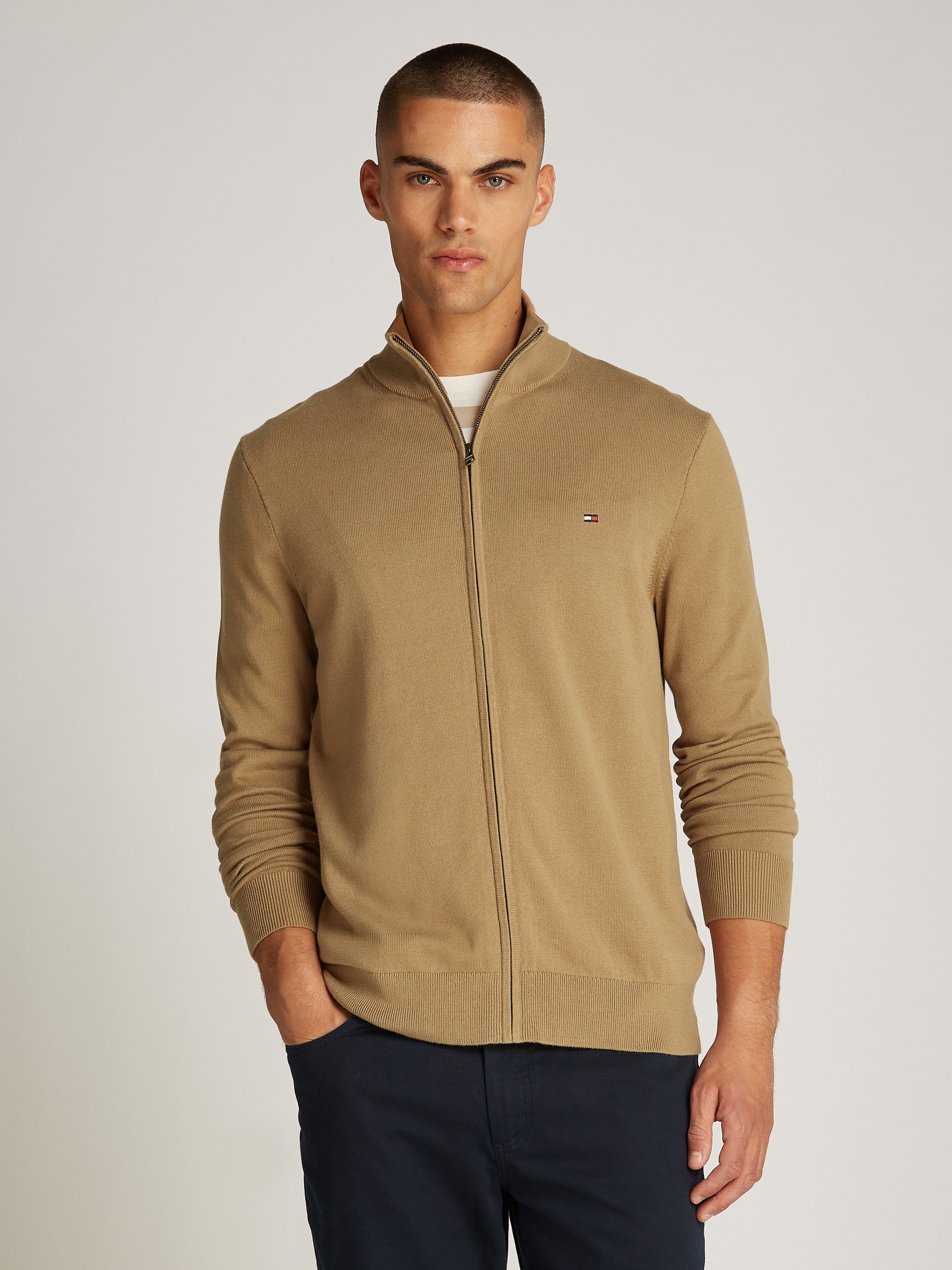 Tommy Hilfiger Strickjacke ESSENTIAL COTTON ZIP günstig online kaufen