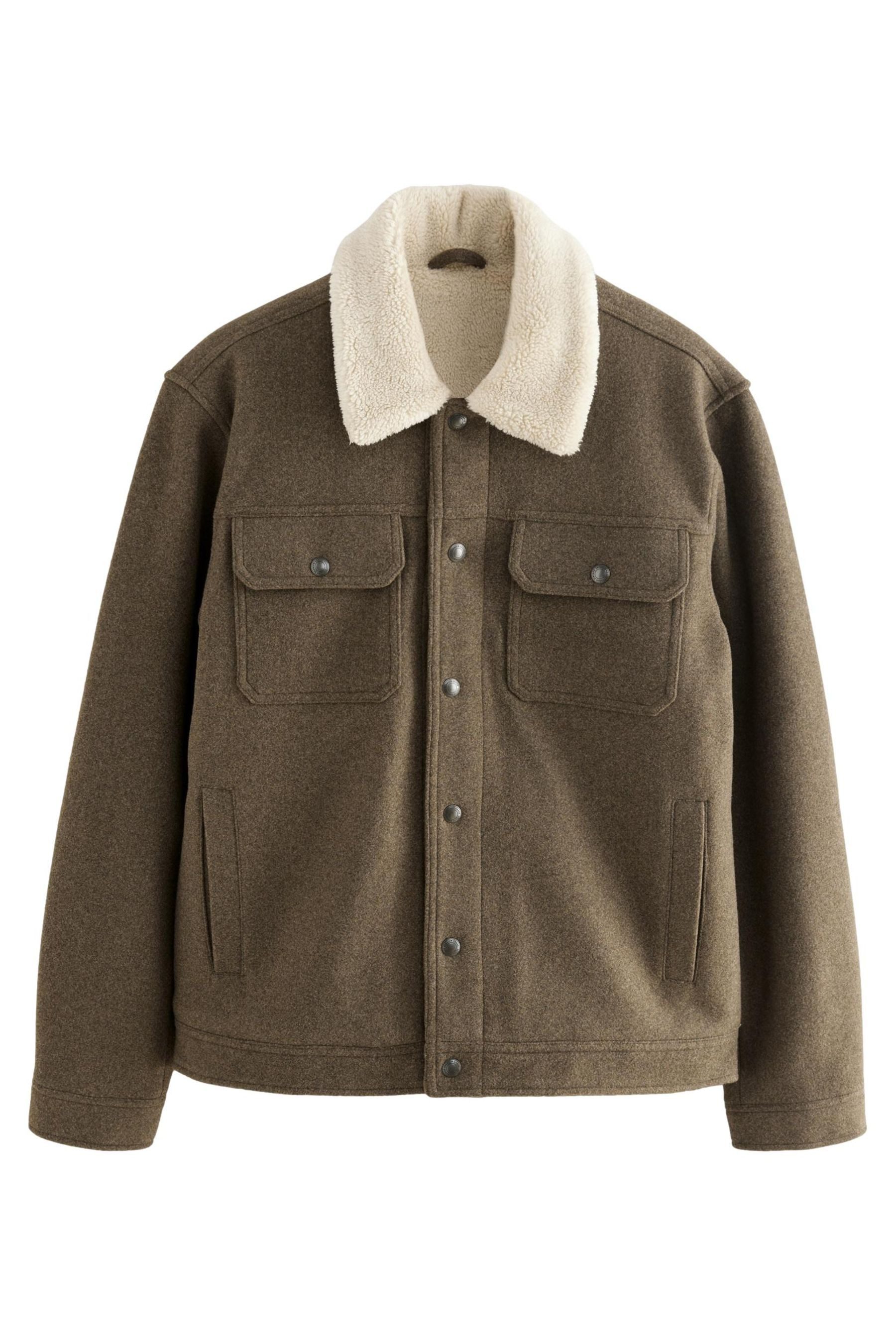 Blouson Truckerjacke mit Teddyfellkragen