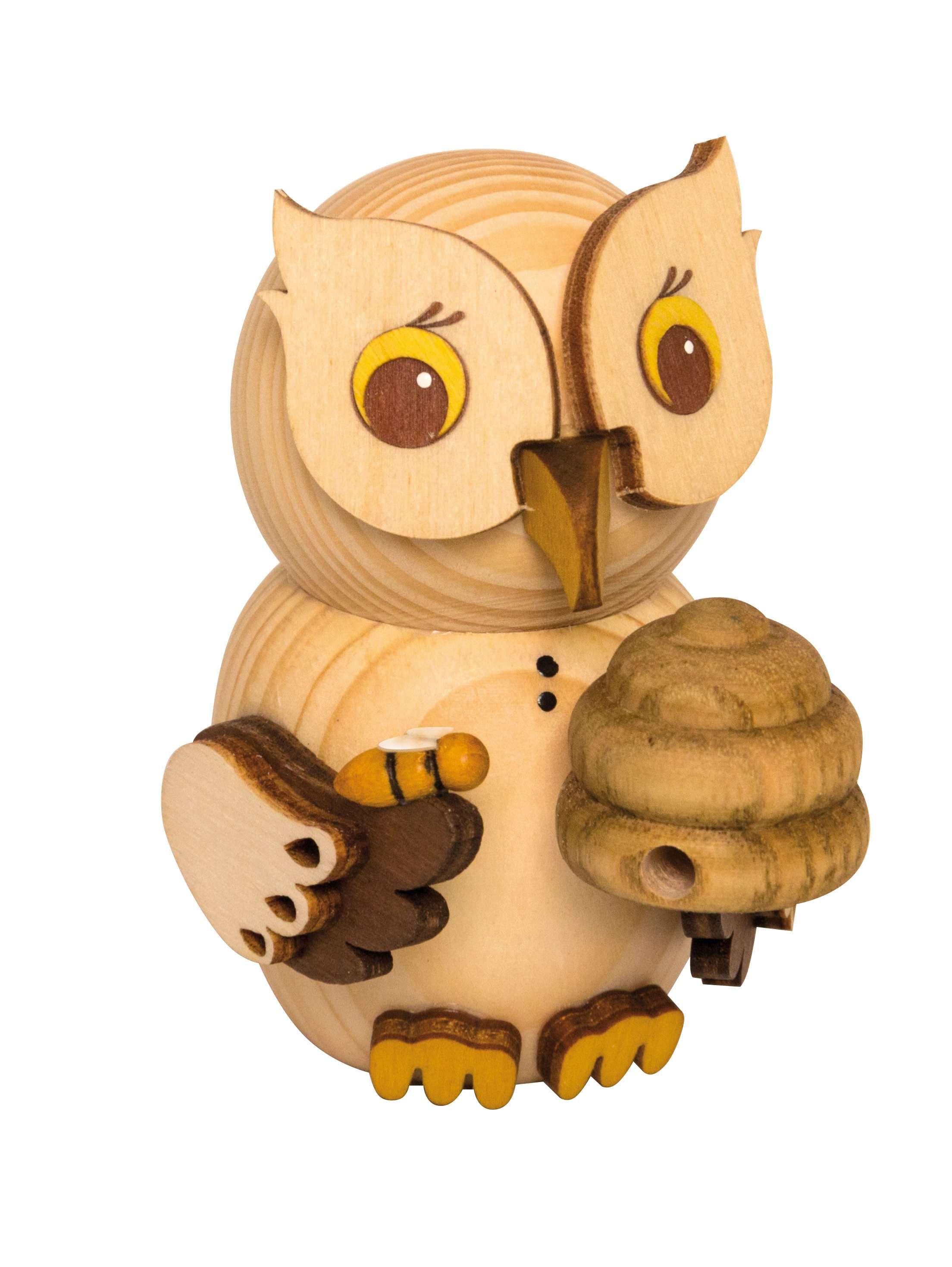 Kuhnert Dekofigur Mini-Eule als Imker - aus Holz gefertigt - ca. 7 cm groß, günstig online kaufen