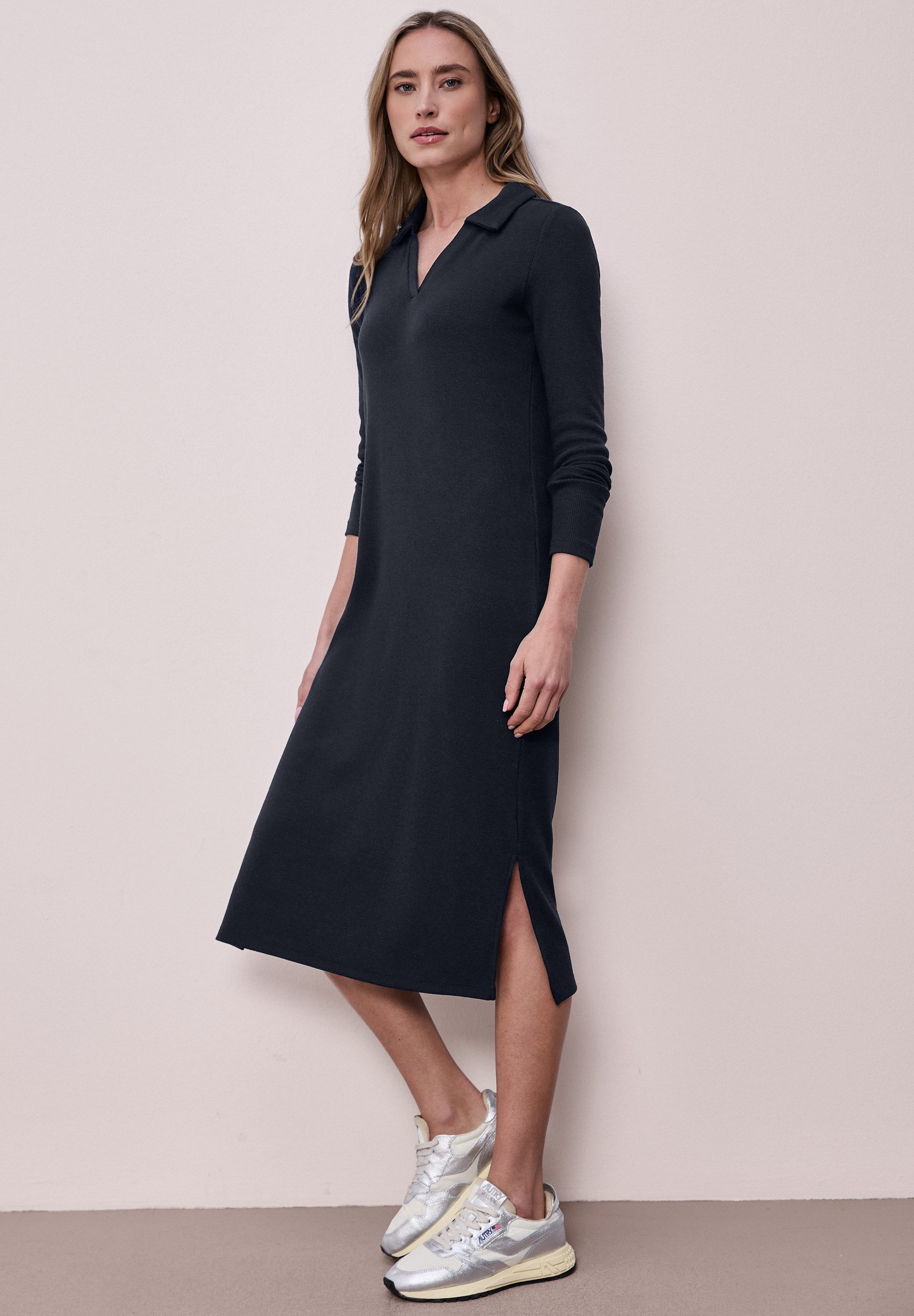 STREET ONE Midikleid in Unifarbe