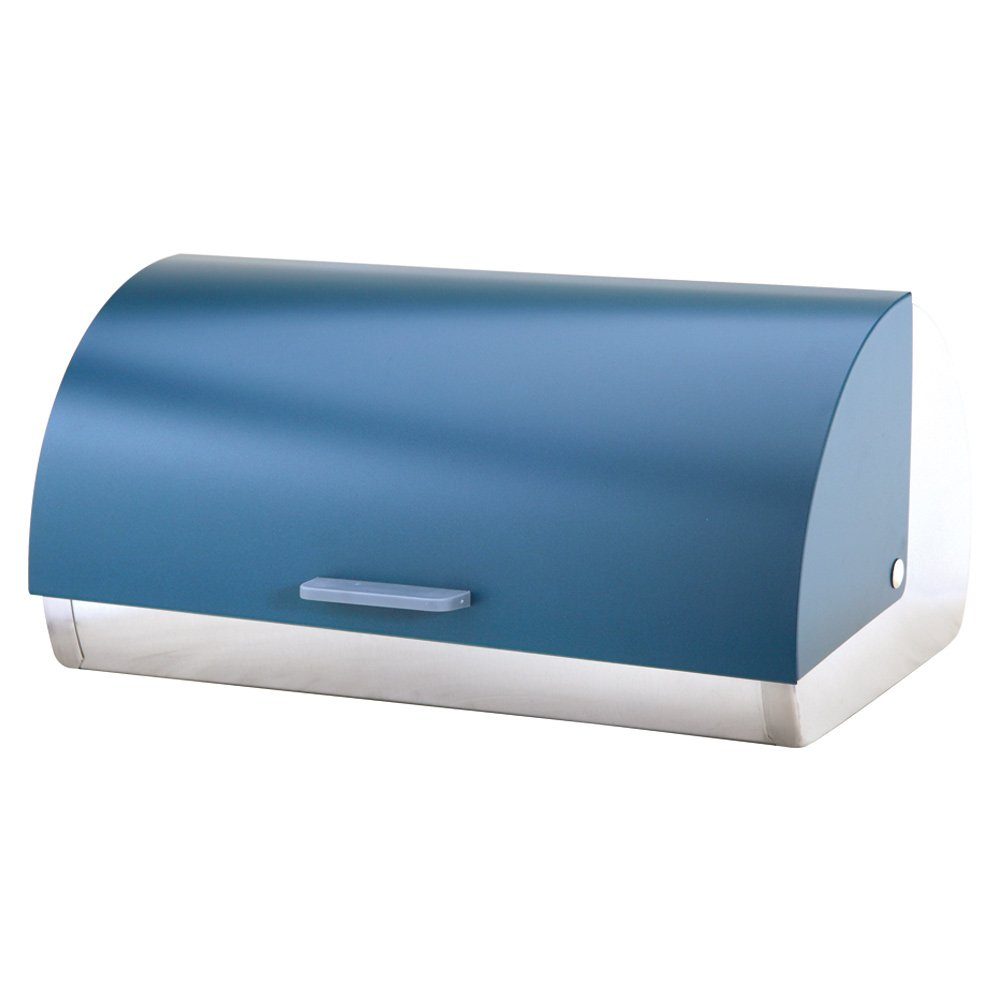 Brotkasten Michelino Brotbehälter 38.5 x 28 x 18.5 cm Edelstahl Brotbehälter mit Rolldeckel Brotkasten Rollbrotkasten Brotkiste