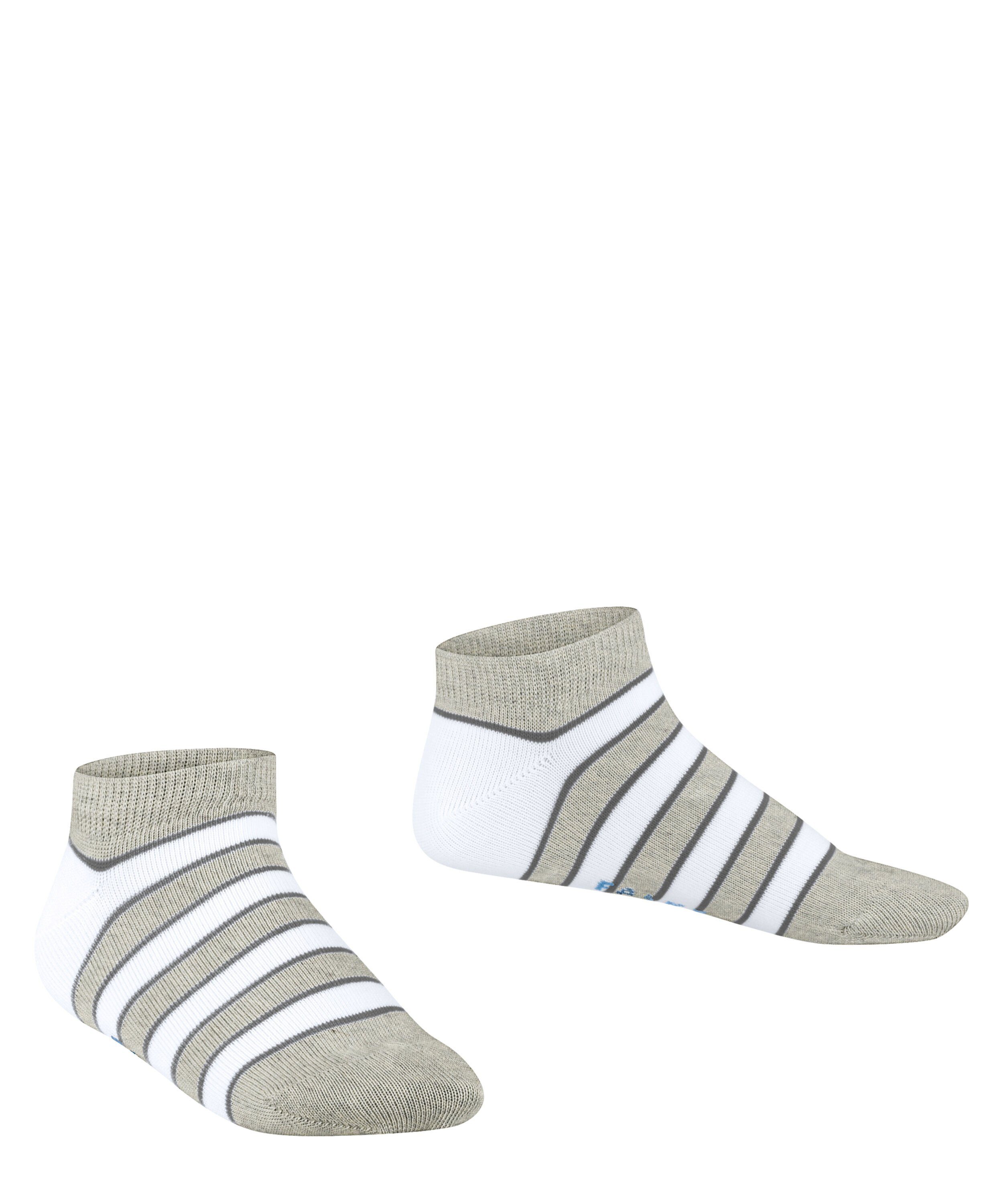 FALKE Sneakersocken Simple Stripes grey mit (1-Paar) storm nachhaltiger (3820) Baumwolle