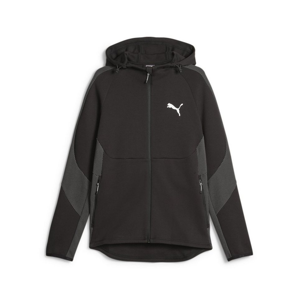 PUMA Sweatshirt EVOSTRIPE Hoodie mit durchgehendem Reißverschluss Herren