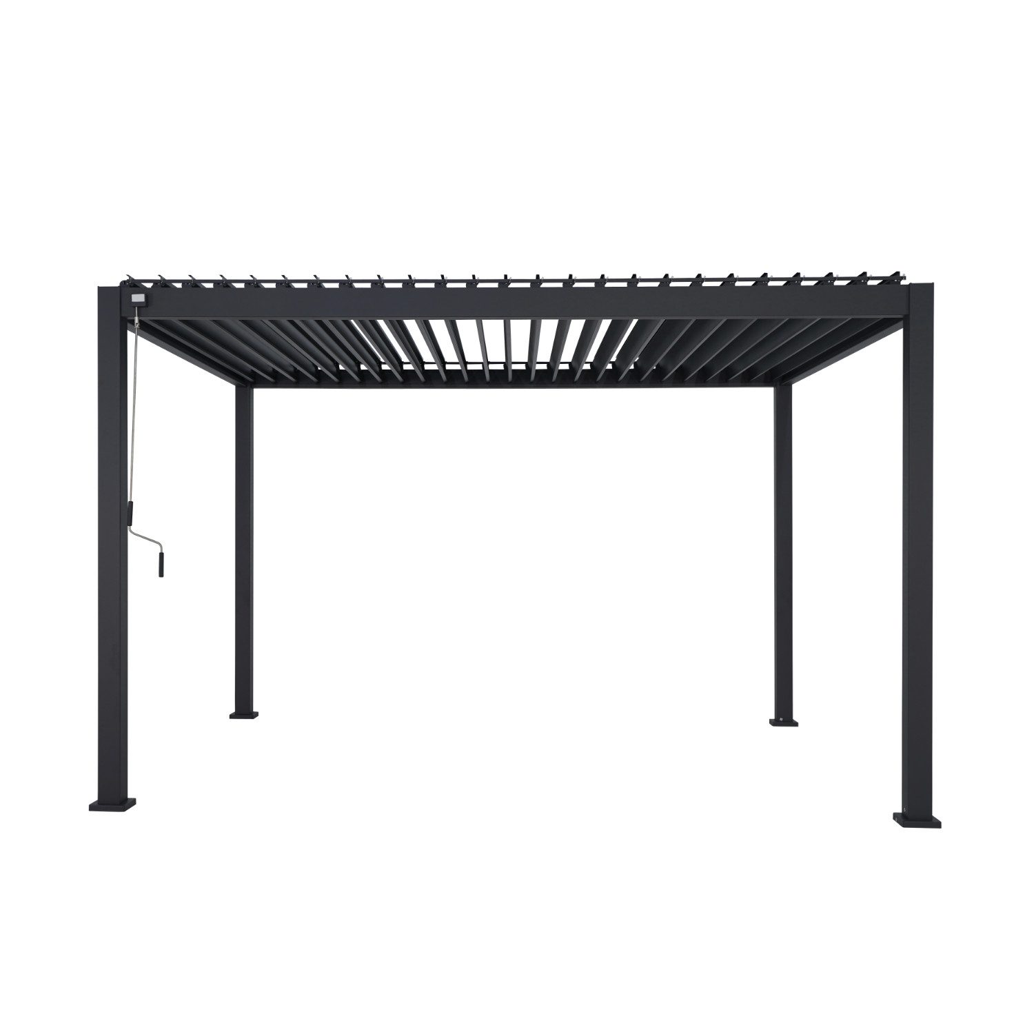 Leco Pergola "DELUXE", (ohne Rollos und Lamellenwände, mit Lamellendach), aus pulverbeschichteten Aluminium