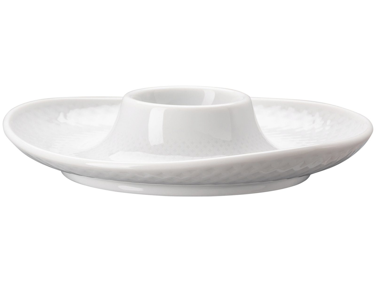 Rosenthal Eierbecher Junto weiss Eierbecher mit Ablage 13 cm, Eierbecher