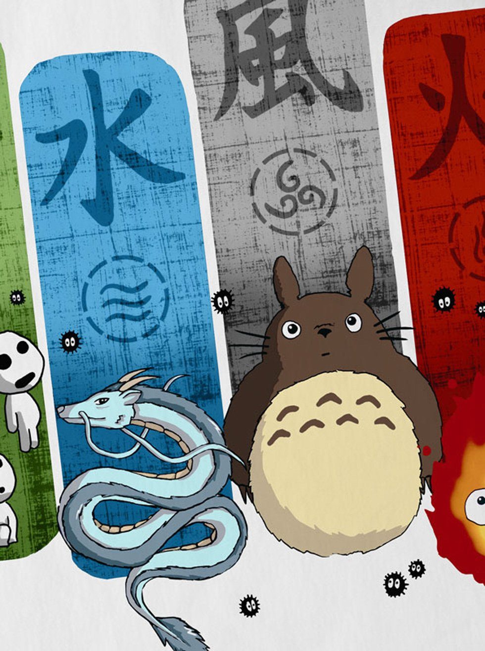 style3 T-Shirt Ghibli Family totoro mononoke schloss chihiro film ghibli günstig online kaufen