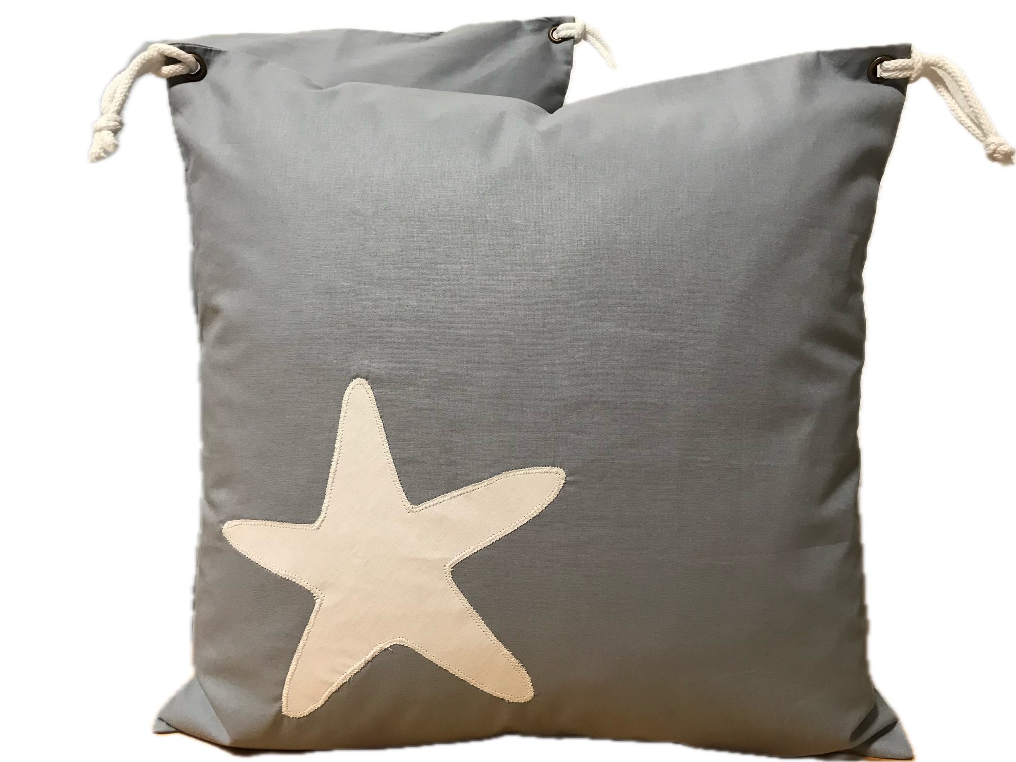 Ammerkind Dekokissen Maritime Kissenhülle, Landhausstil *Seestern* grau/wei günstig online kaufen