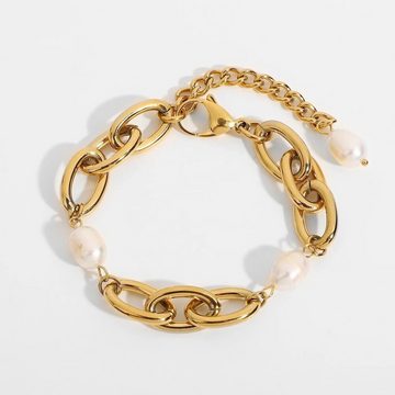 ROUGEMONT Perlenarmband Bezauberndes Perlenarmband 18K Gold Armband Armkette Gold Perle