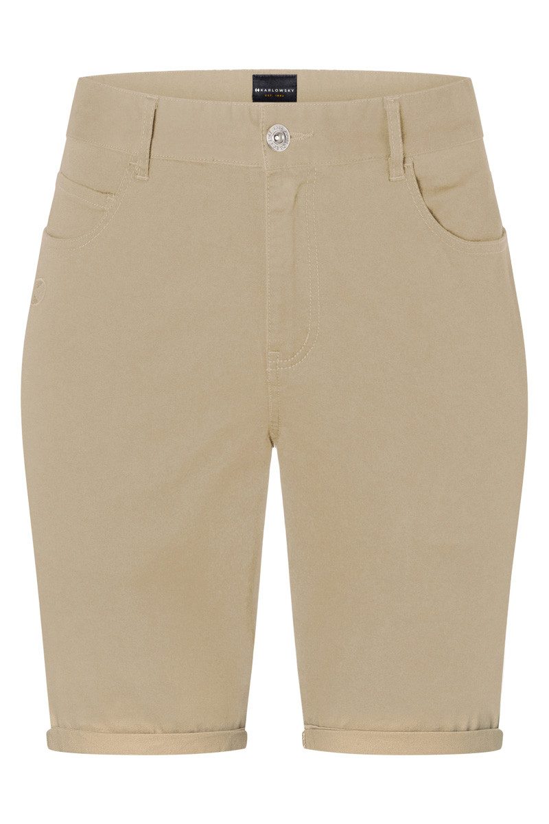 Karlowsky Fashion Arbeitsshorts KARLOWSKY Damen 5-Pocket-Shorts CLASSIC-STRETCH Kieselbeige