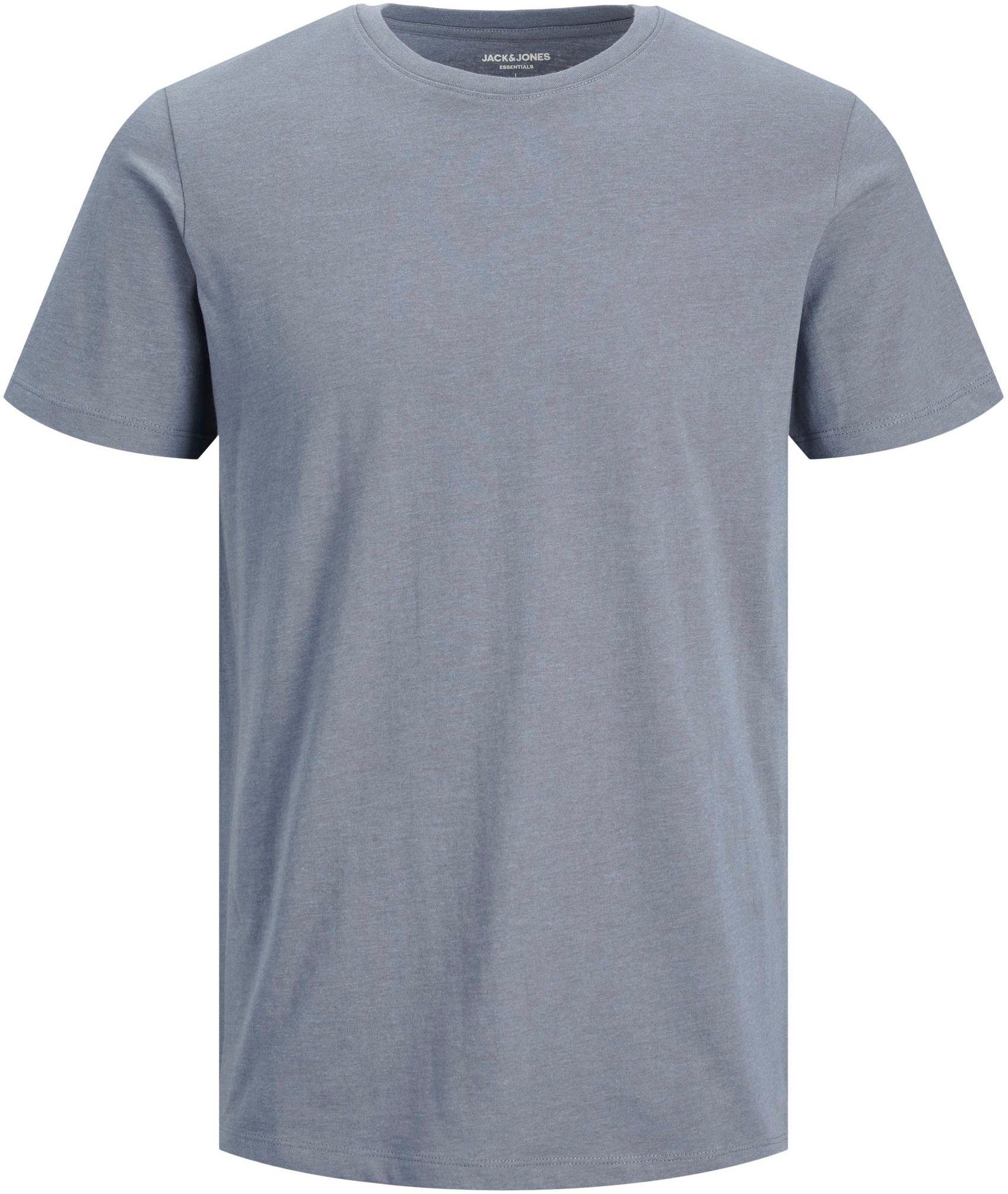 Jack & Jones Rundhalsshirt JJEORGANIC MELANGE TEE SS O-NECK NOOS Flint /Stone