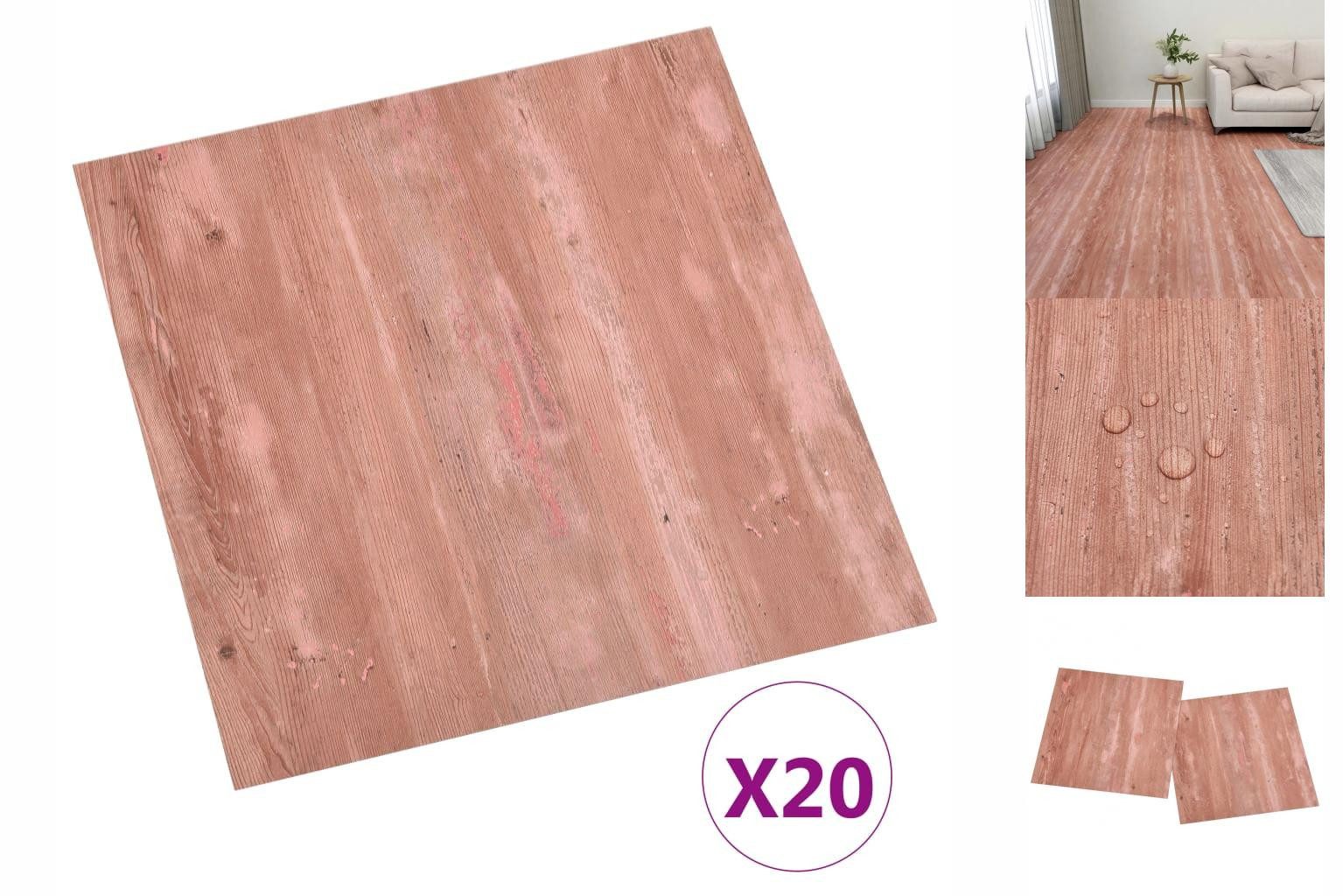 vidaXL Laminat PVC Laminatböden Selbstklebend Dielen Bodenbelag Boden Плитка 20 Stk