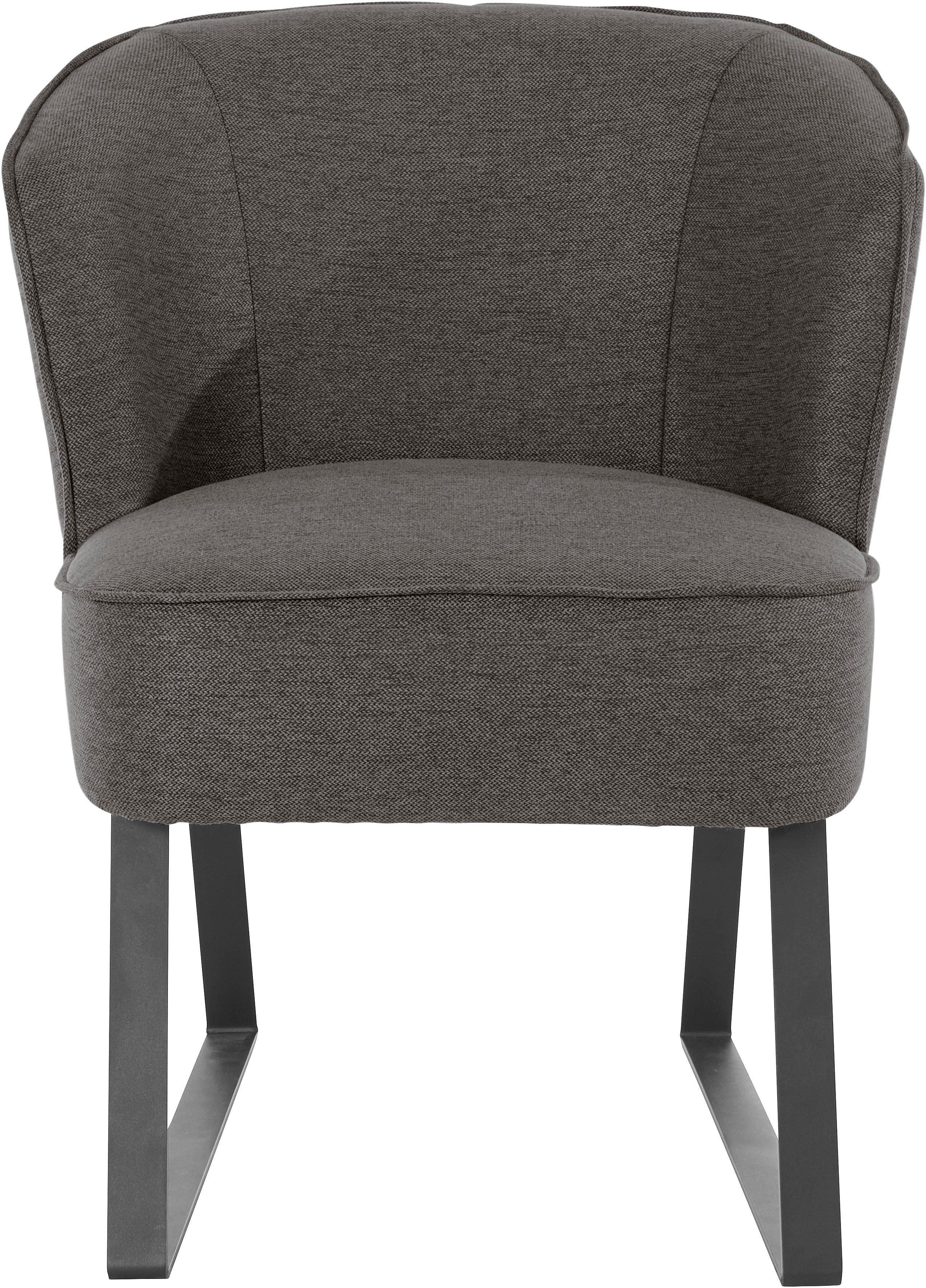 exxpo - sofa fashion Sessel Americano, mit Keder und Metallfüßen, Bezug in verschiedenen Qualitäten, 1 Stck.
