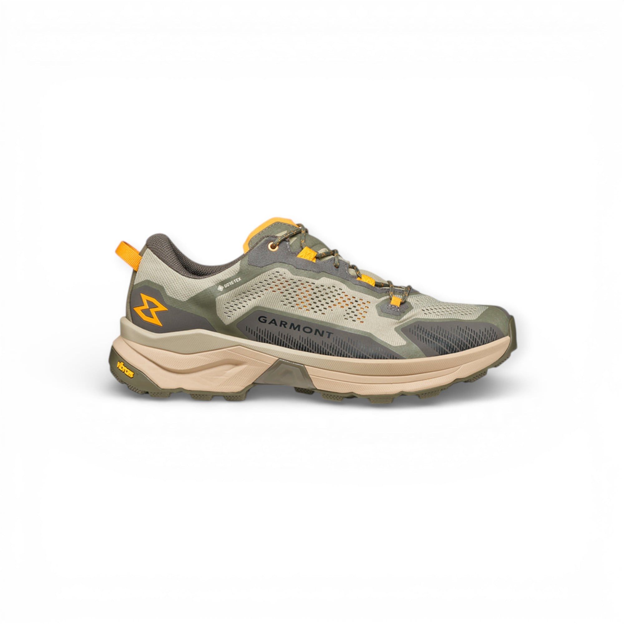 Garmont Nexus GTX (Schnellschnürsystem, wasserdicht) grau/khaki/gelb Herren Wanderschuh