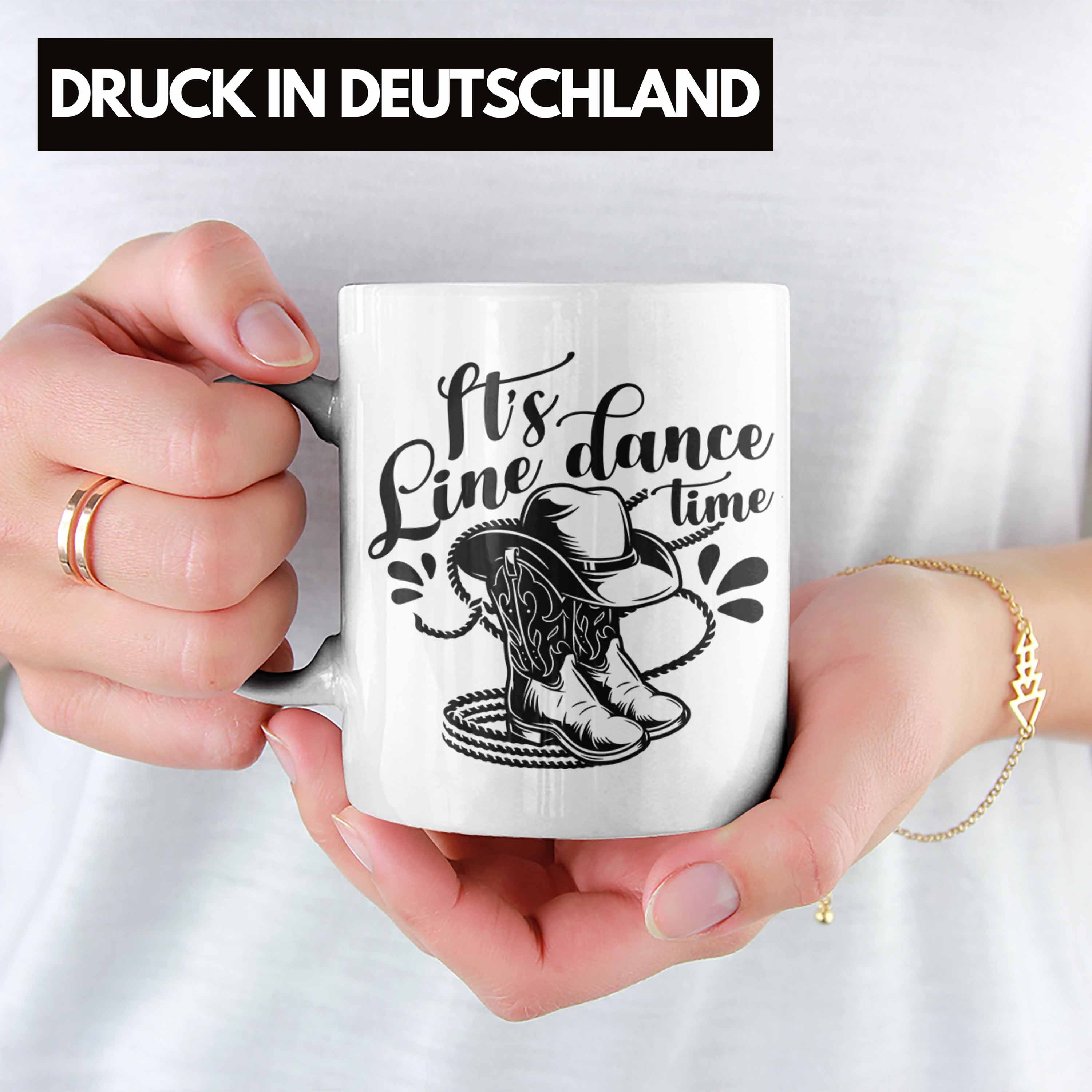 Trendation Tasse Lustige Dance Line Tasse Dance Time" Line Fans "It's Weiss Geschenk
