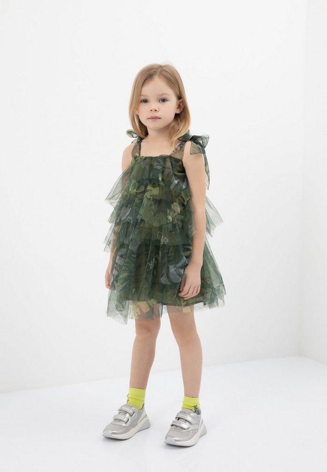Gulliver Jerseykleid mit feinem Mesh, Luftiges Sommerkled mit Trägern von  Gulliver für Mädchen