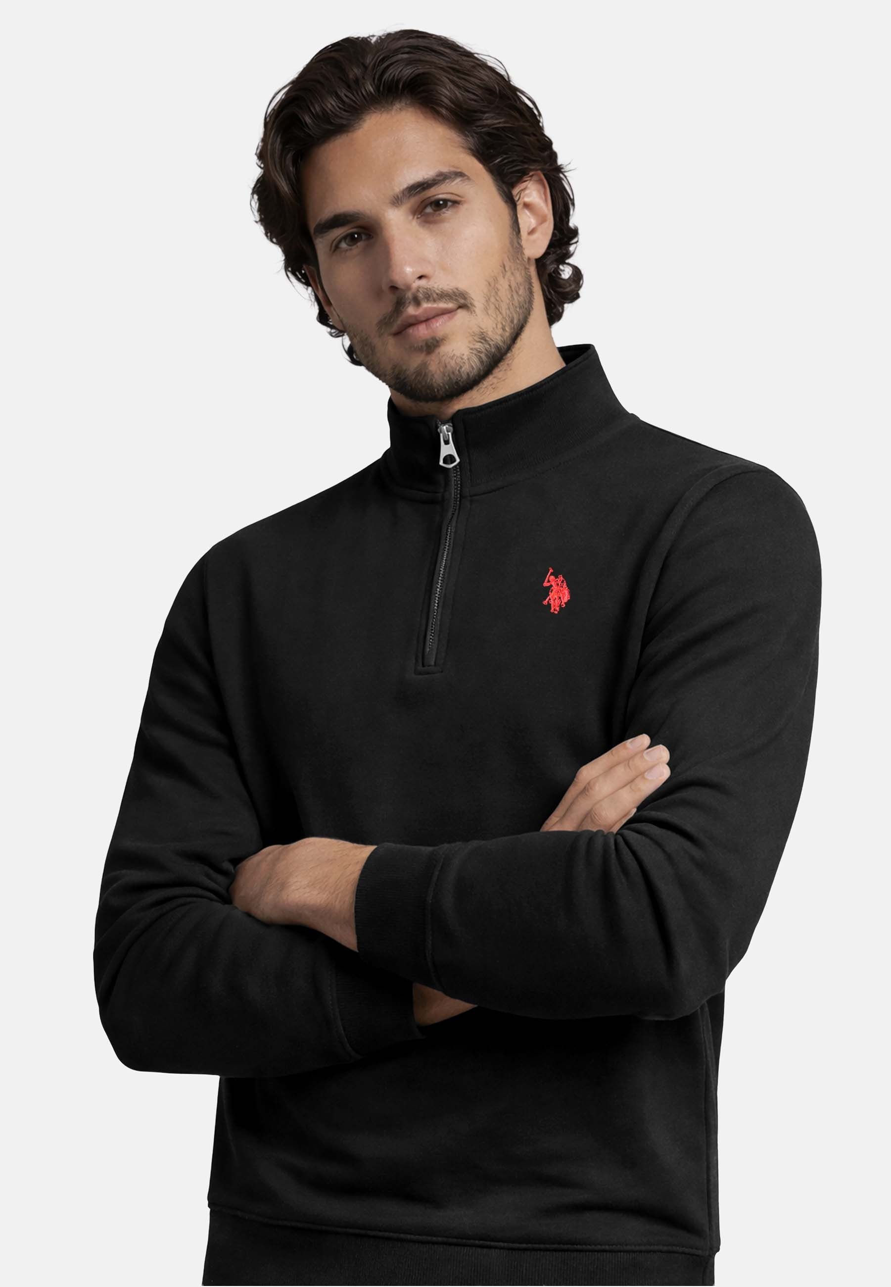 U.S. Polo Assn. Stehkragenpullover USJaaspa – Herren Sweatshirt mit Rundhal günstig online kaufen