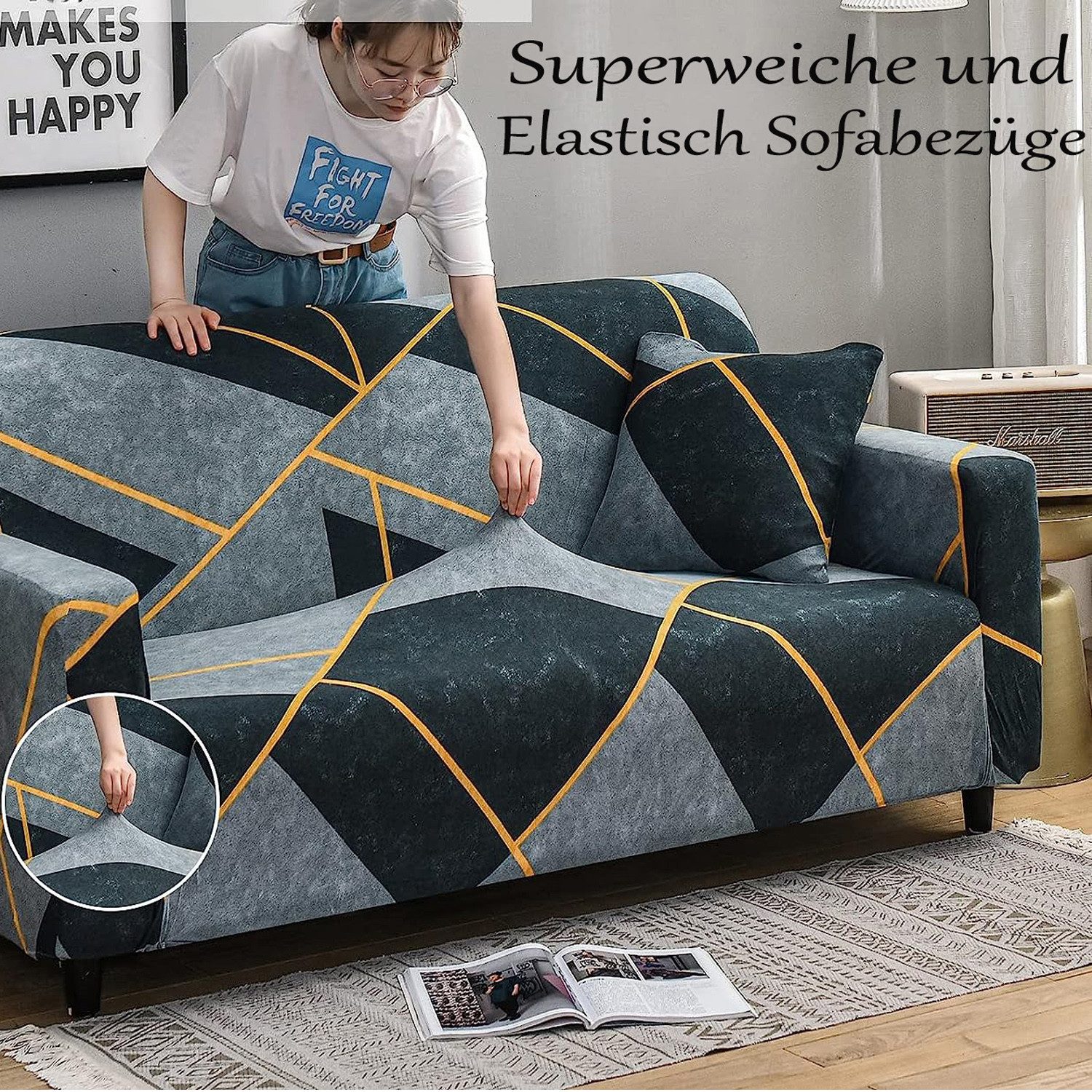 ibettertec Sofahusse Sofabezug 1/2/3/4 Sitzer,Sofaüberwurf Elastisch günstig online kaufen