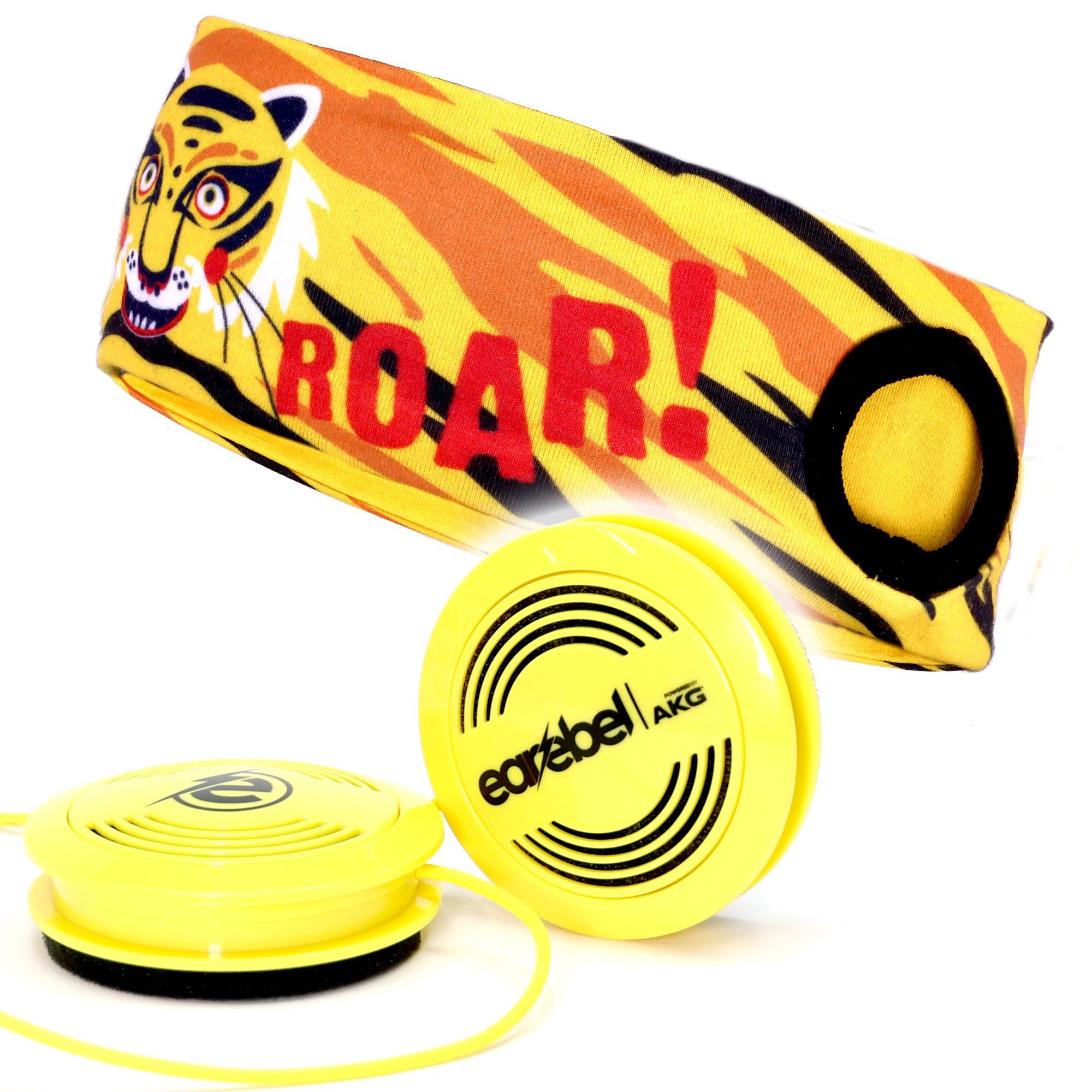 earebel Earebel Kinderkopfhörer - Set Tiger Gelb mit AKG Kopfhörern gelb Kopfhörer