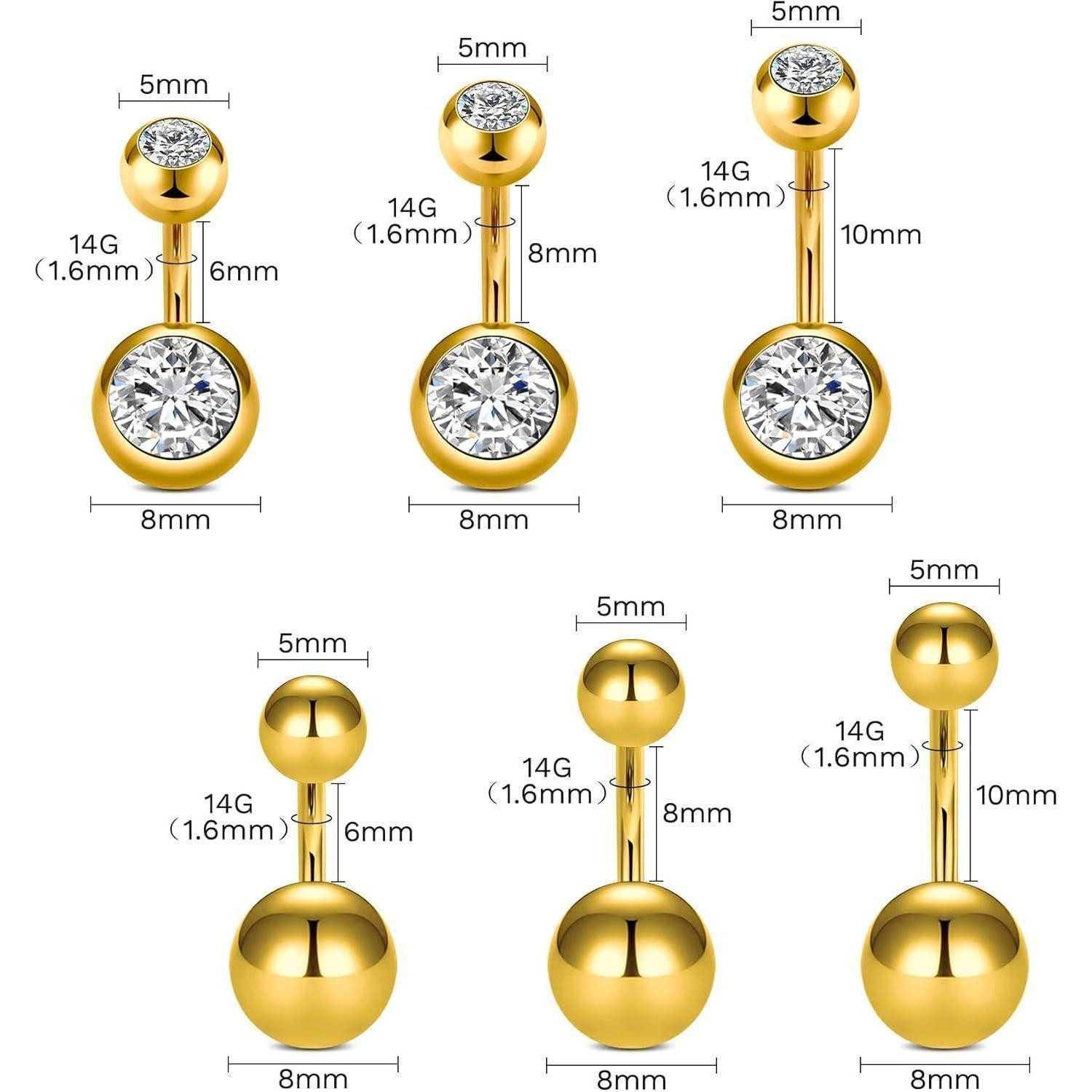 AVYRING Piercing-Set Piercing Set 99-teilig 14G 16G 18G 20G Chirurgenstahl Nadeln Werkzeuge